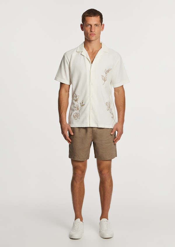 White Jasper Embroidered Shirt