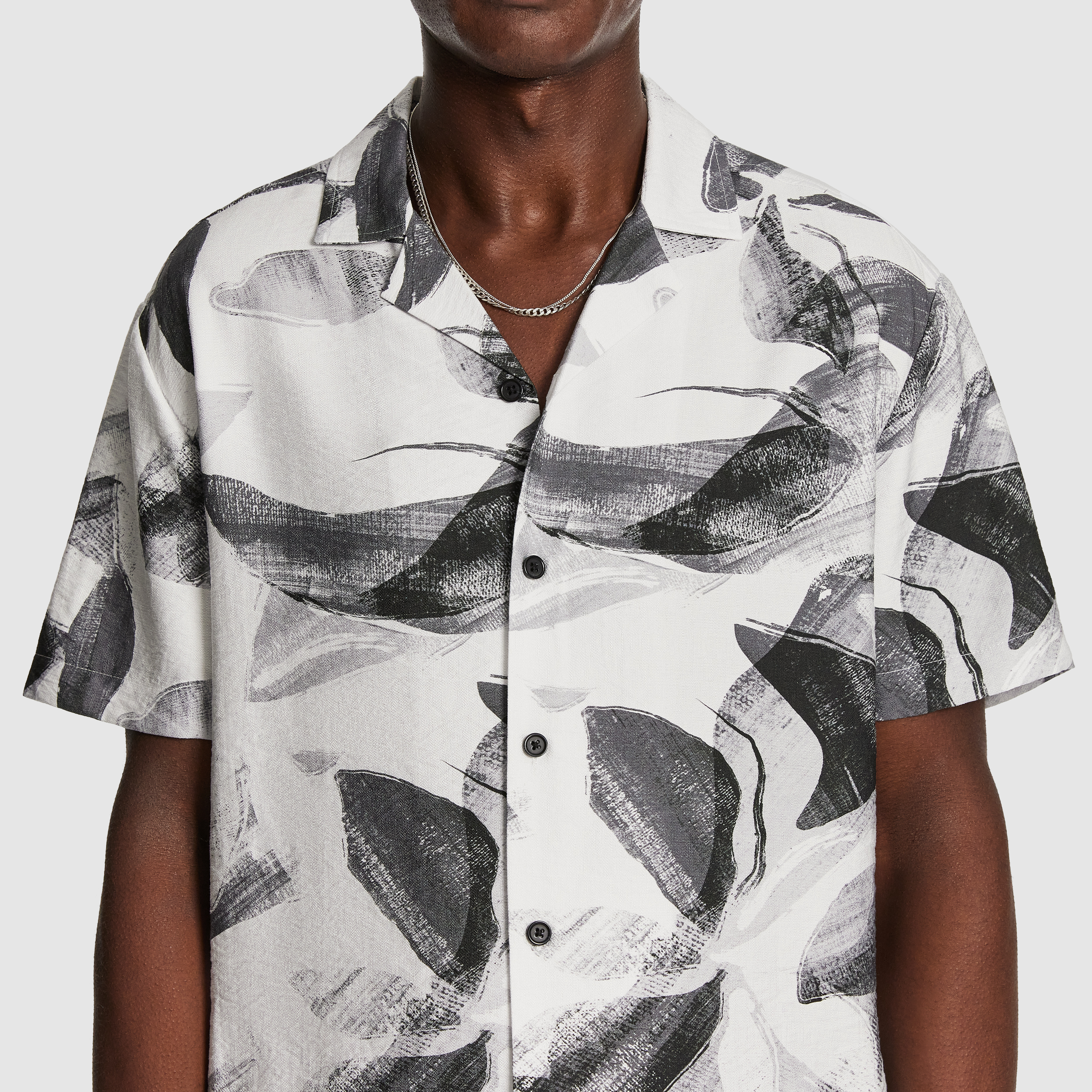 Black Foster Print Shirt