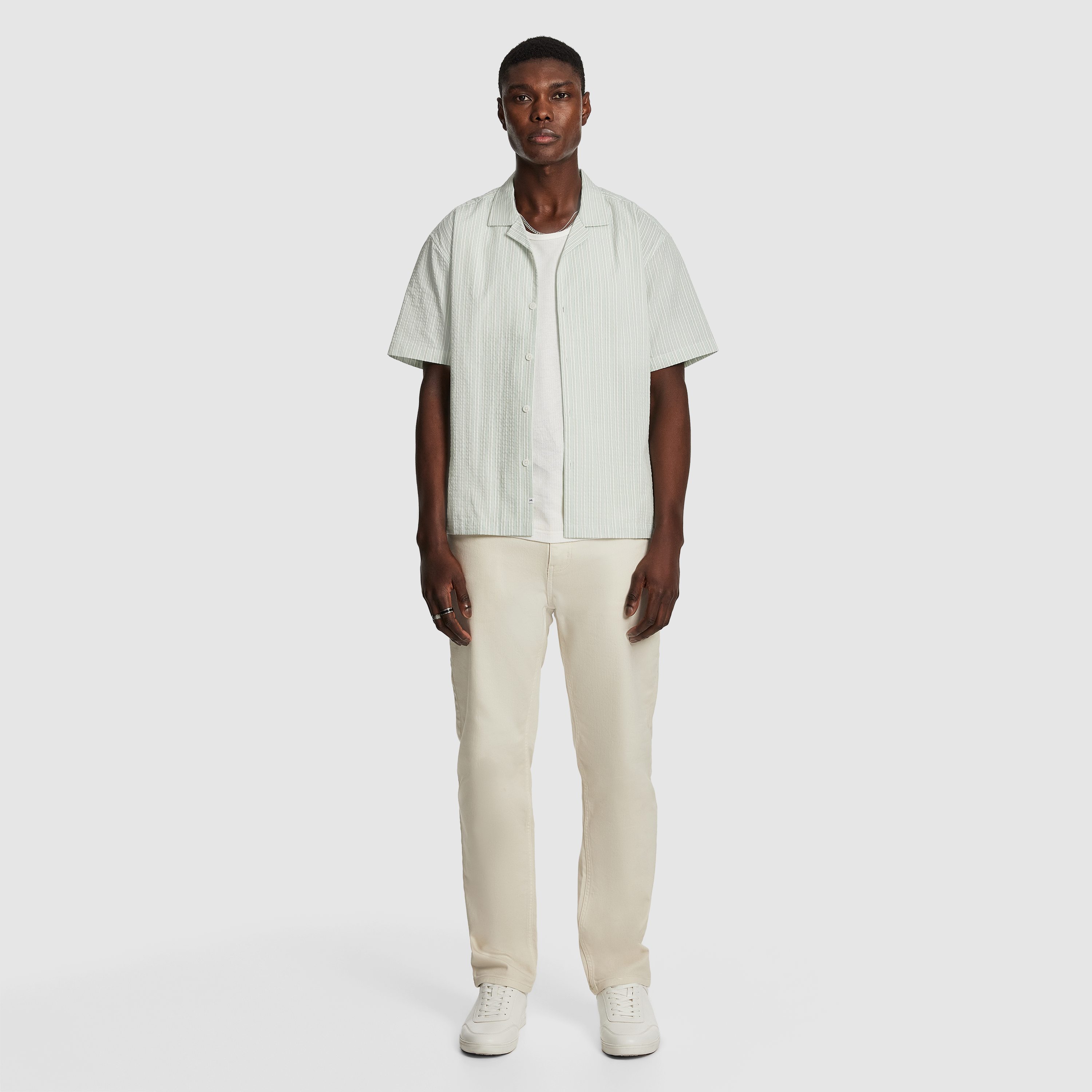 White Brayden Stripe Shirt