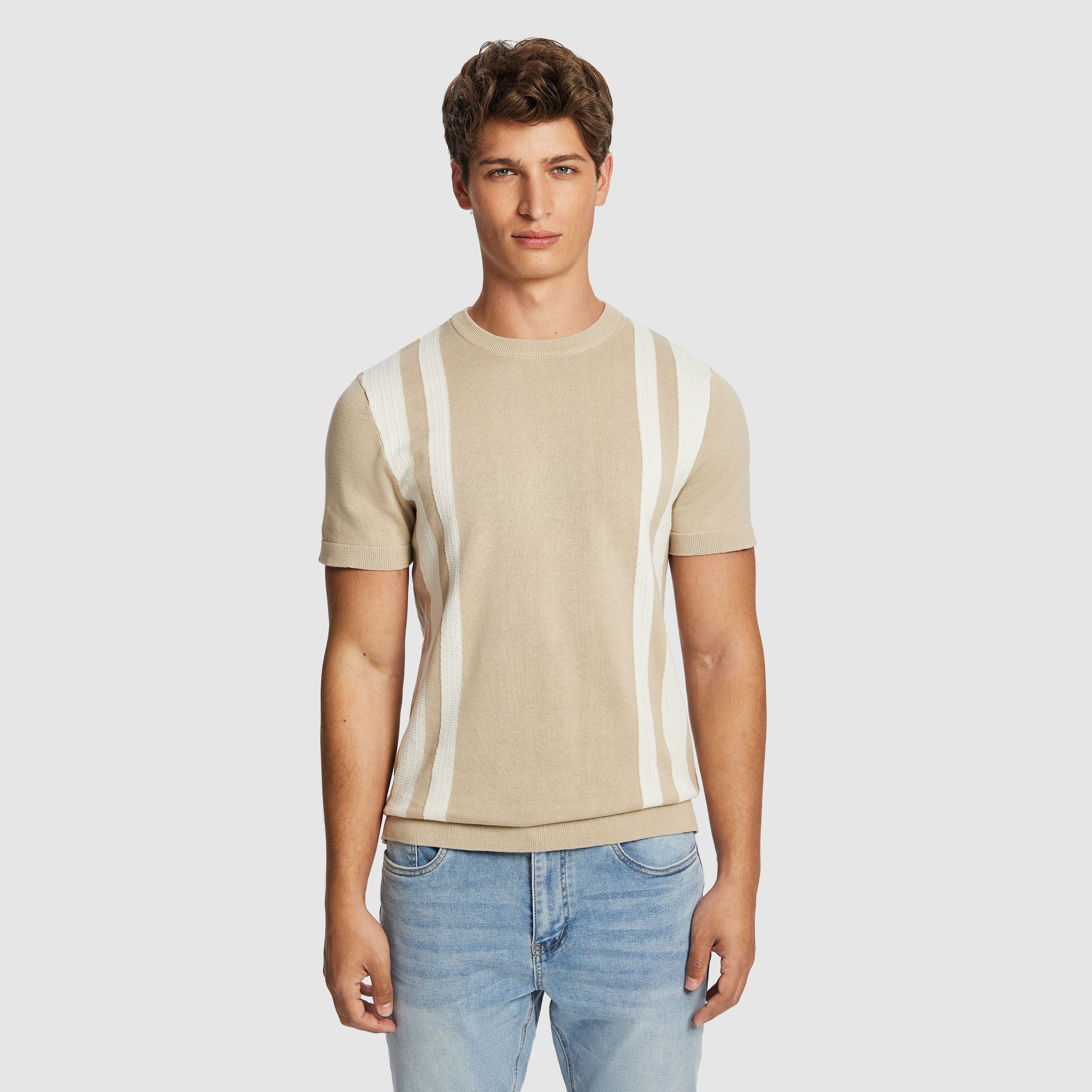 Teddy Stripe Knitted Tee