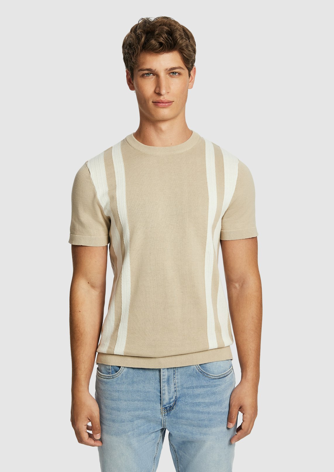 Teddy Stripe Knitted Tee