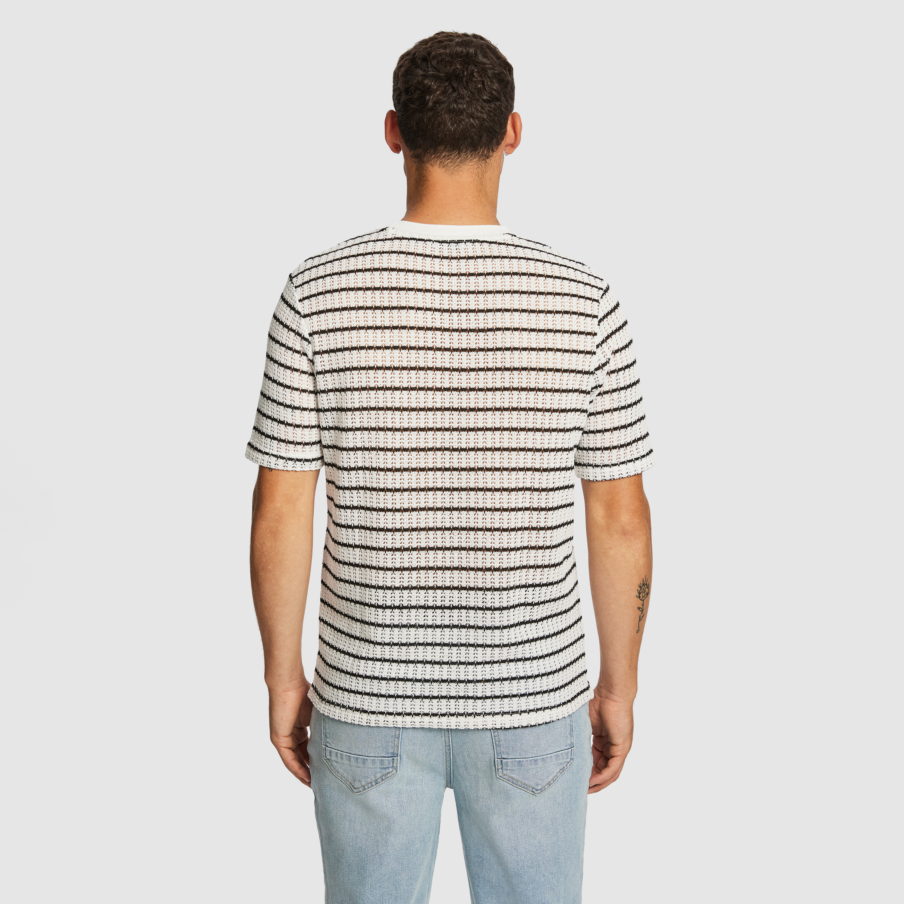 White Milo Stripe Tee