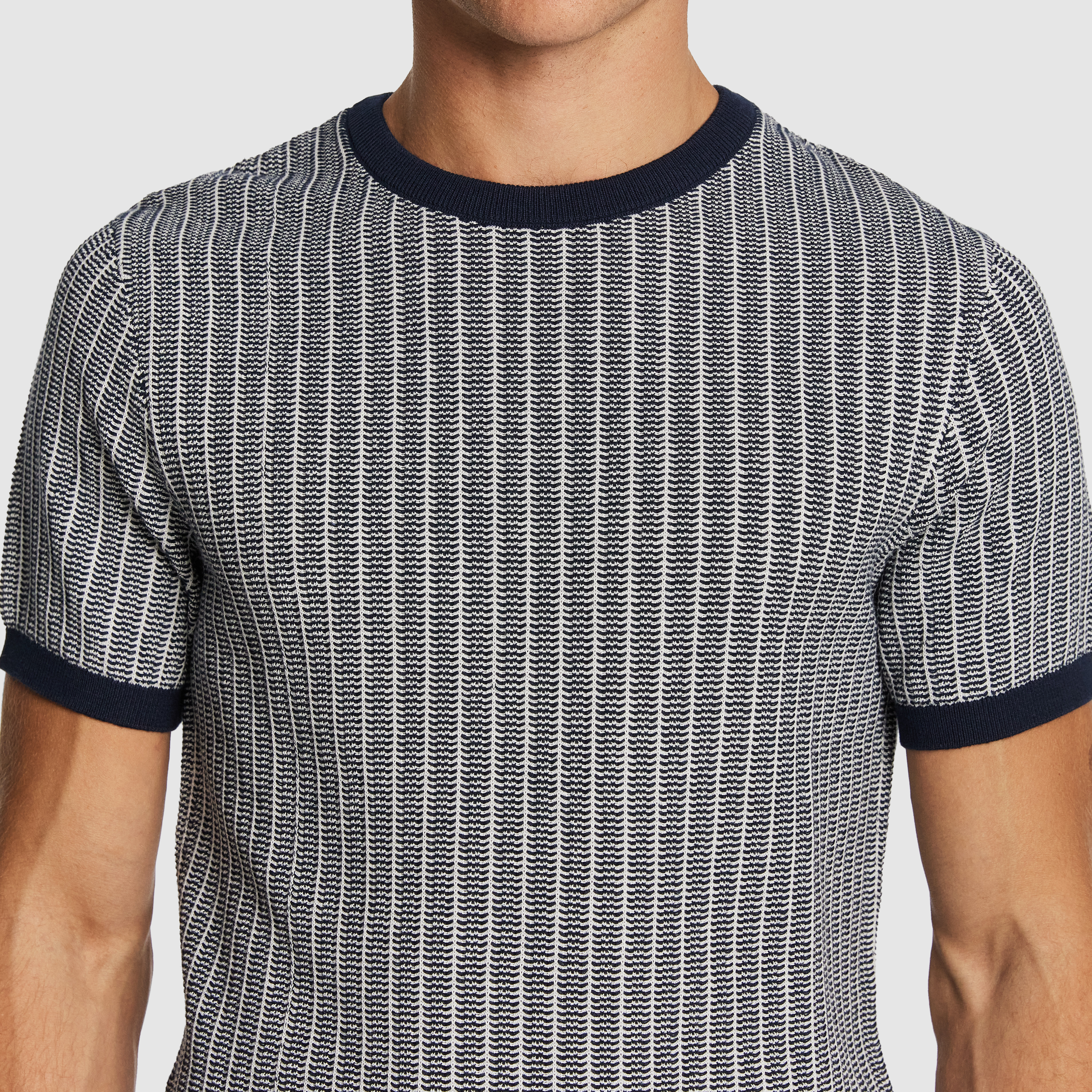 Navy Seaforth Knitted Tee