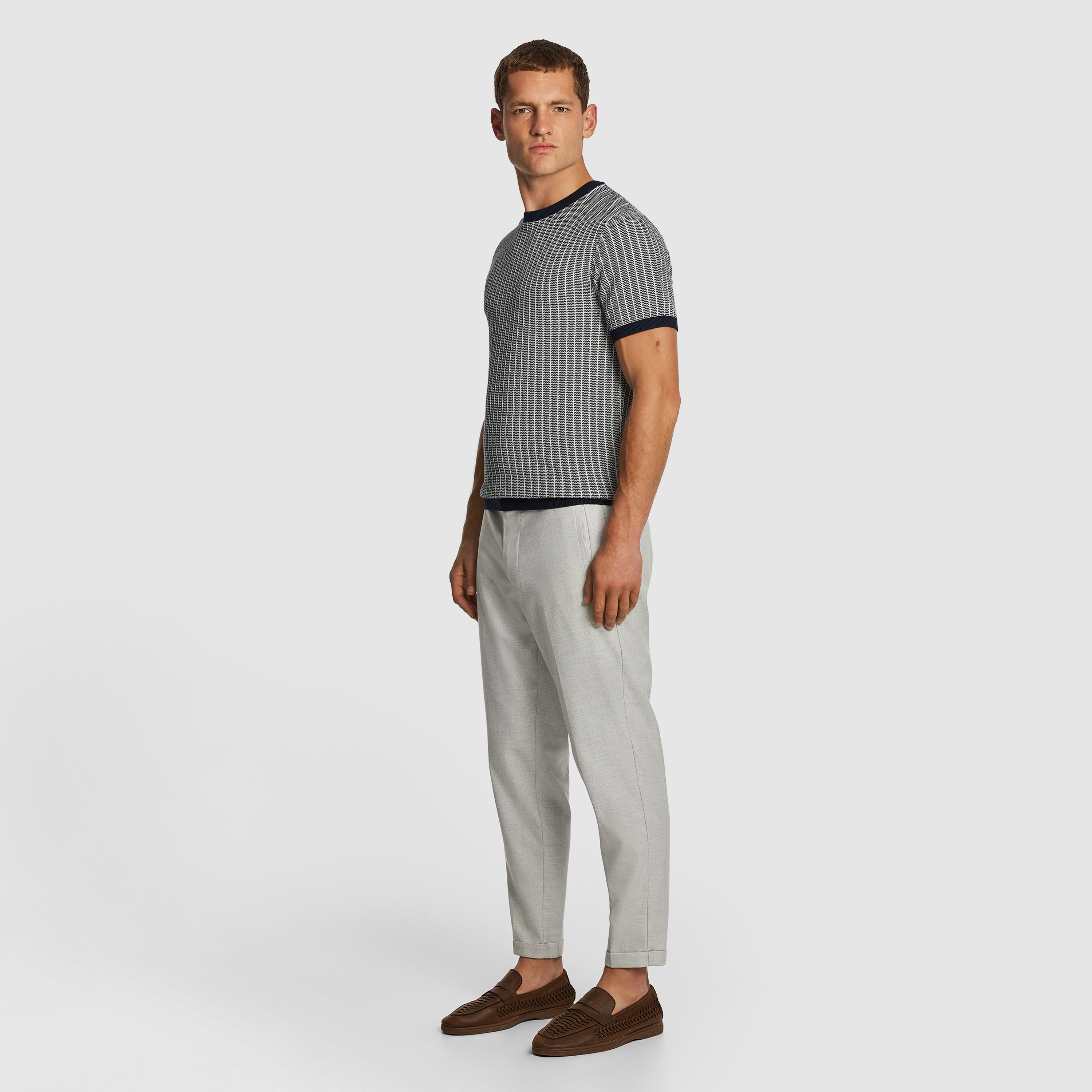 Navy Seaforth Knitted Tee