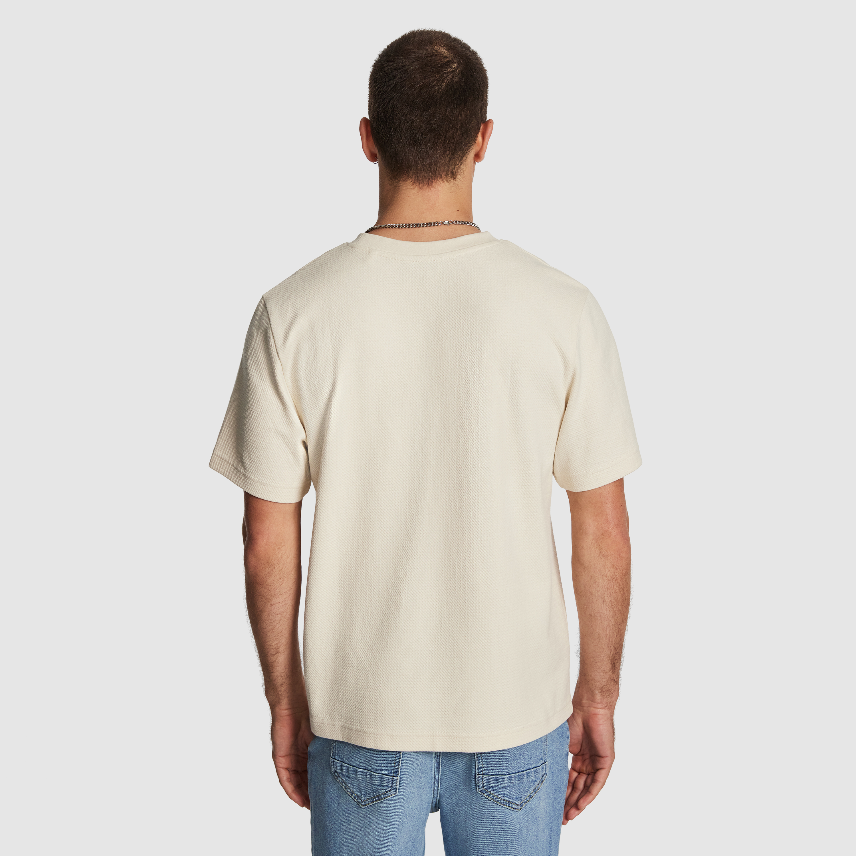 Natural Marlow Textured Relaxed Tee