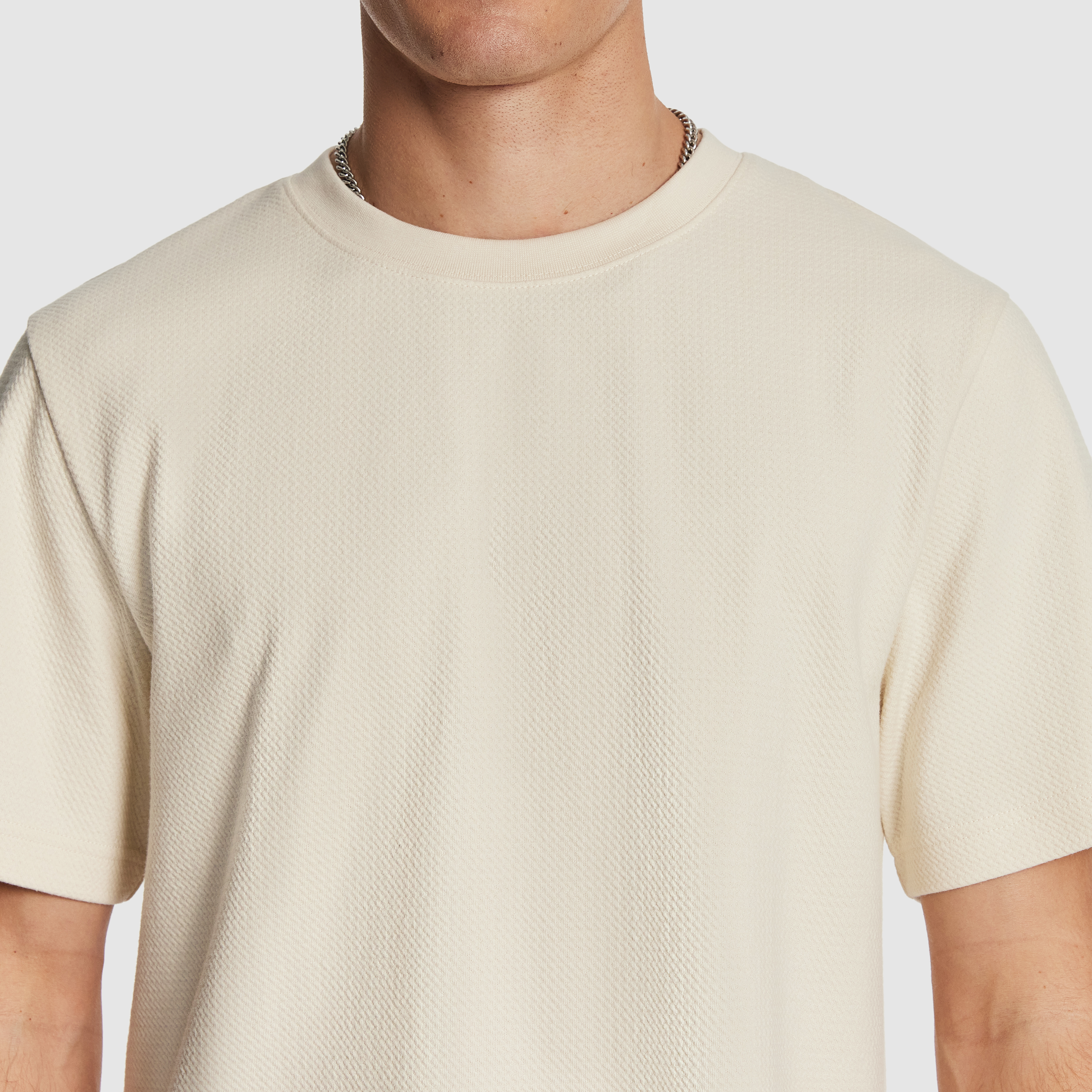 Natural Marlow Textured Relaxed Tee