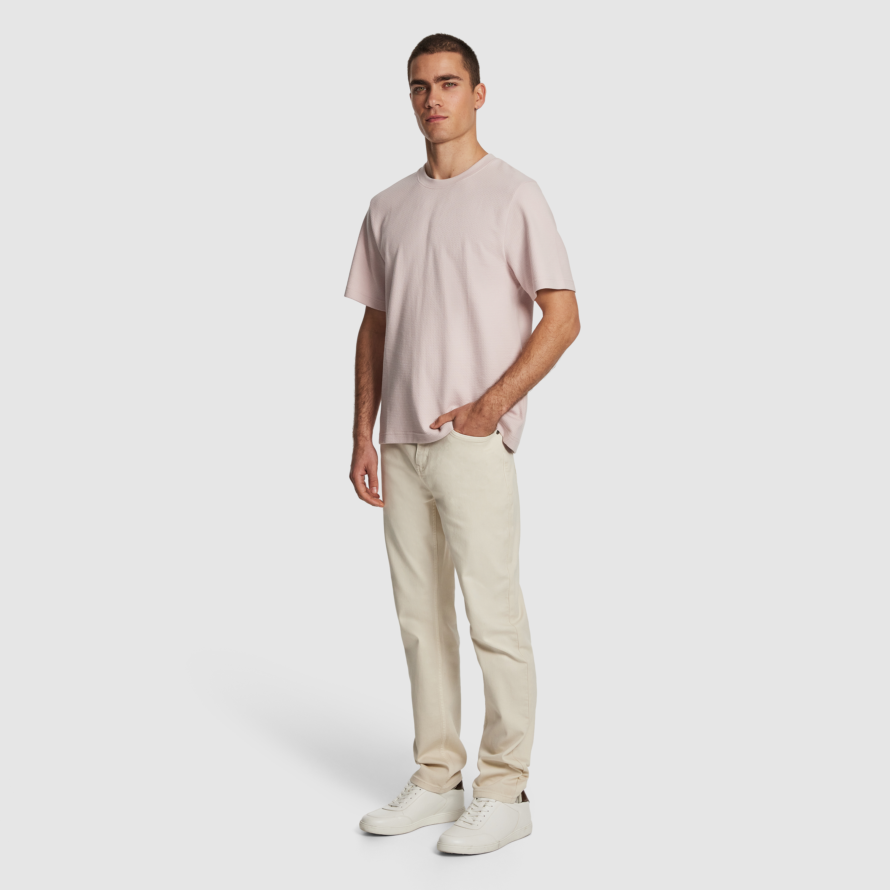 Pink Marlow Textured Relaxed Tee