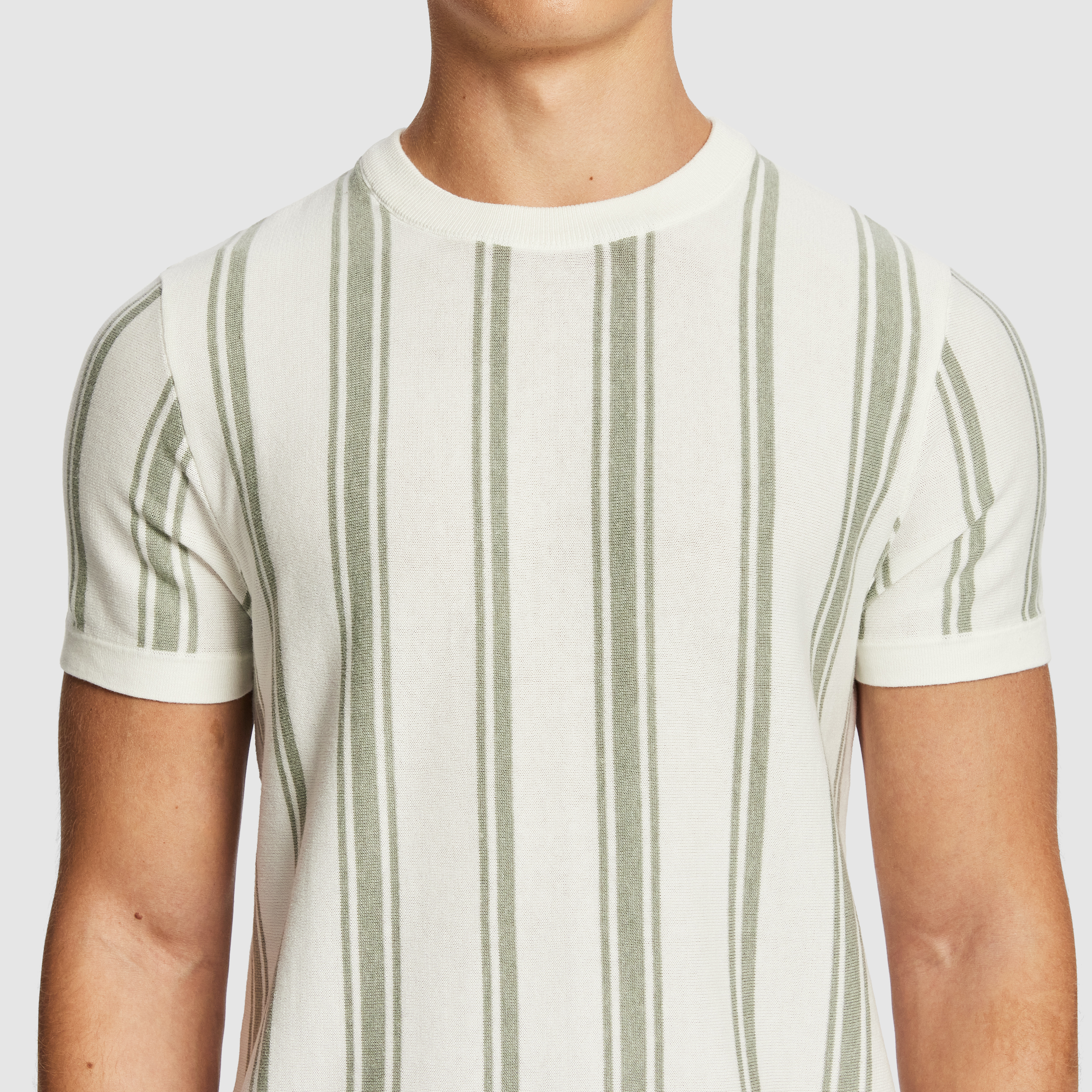 Sage Rowan Stripe Knitted Tee