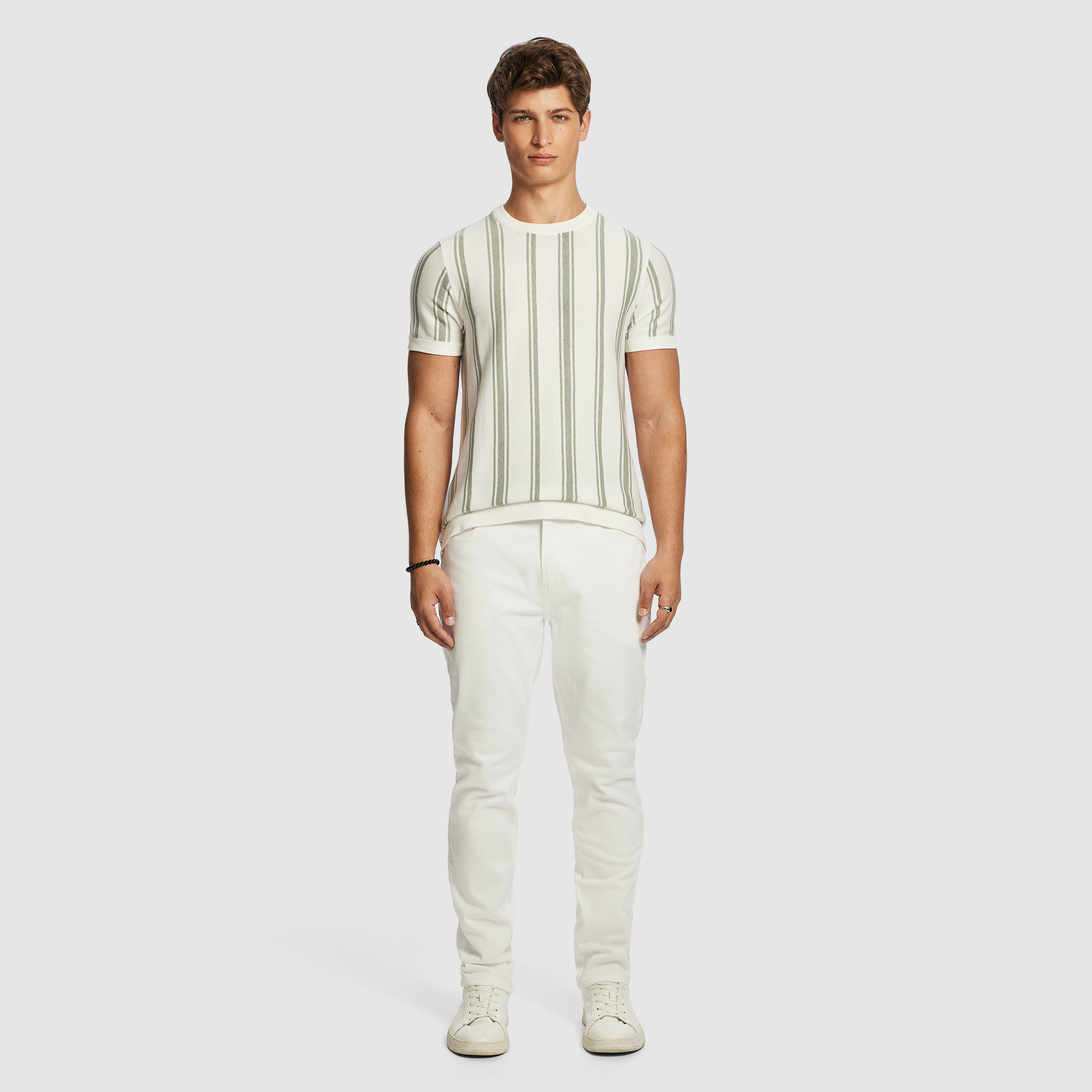 Sage Rowan Stripe Knitted Tee