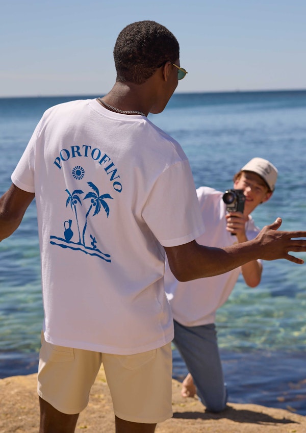 PASQUALE GRAPHIC TEE BELIZE DENIM SHORT LOOK