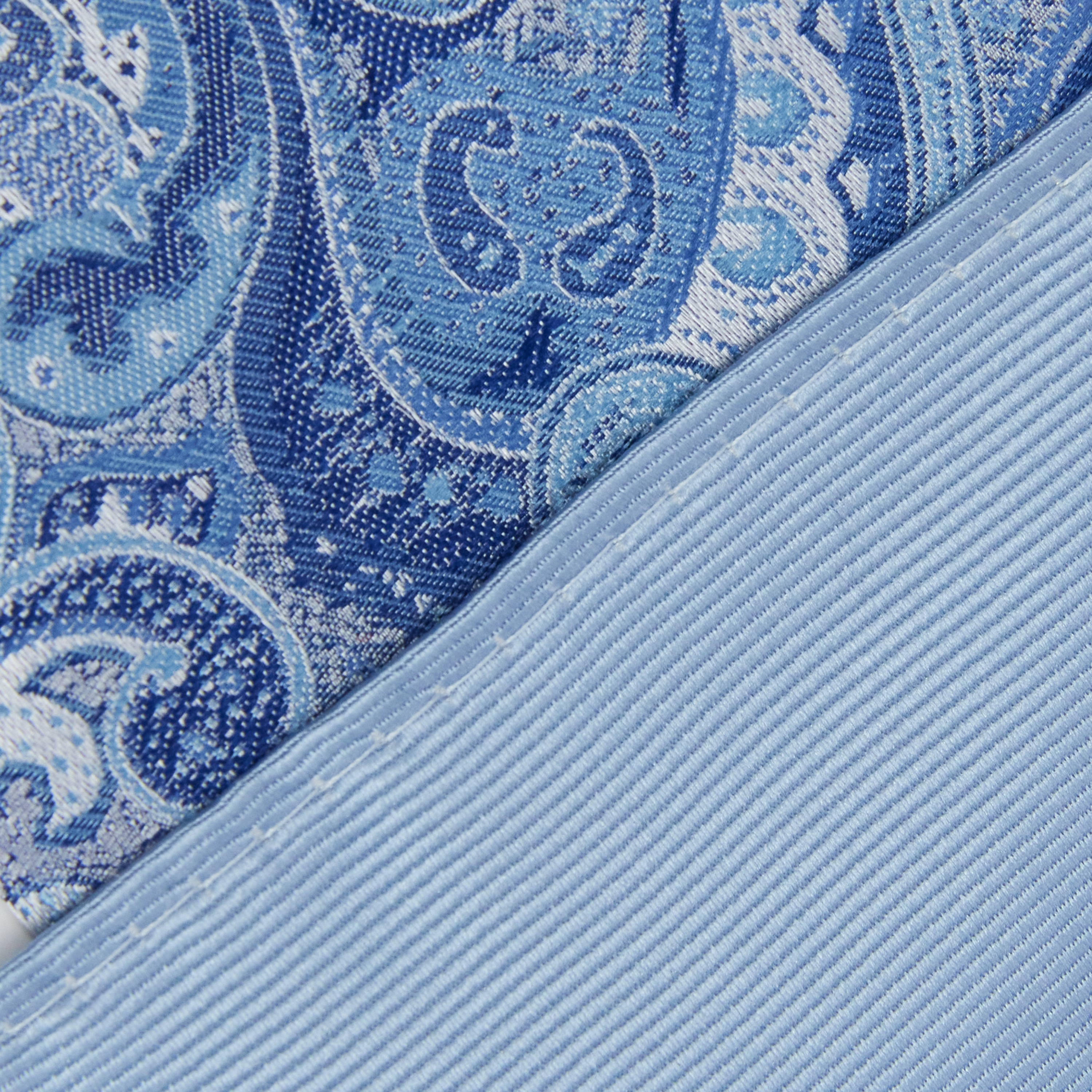 Blue Evan Tie And Pocket Square Set