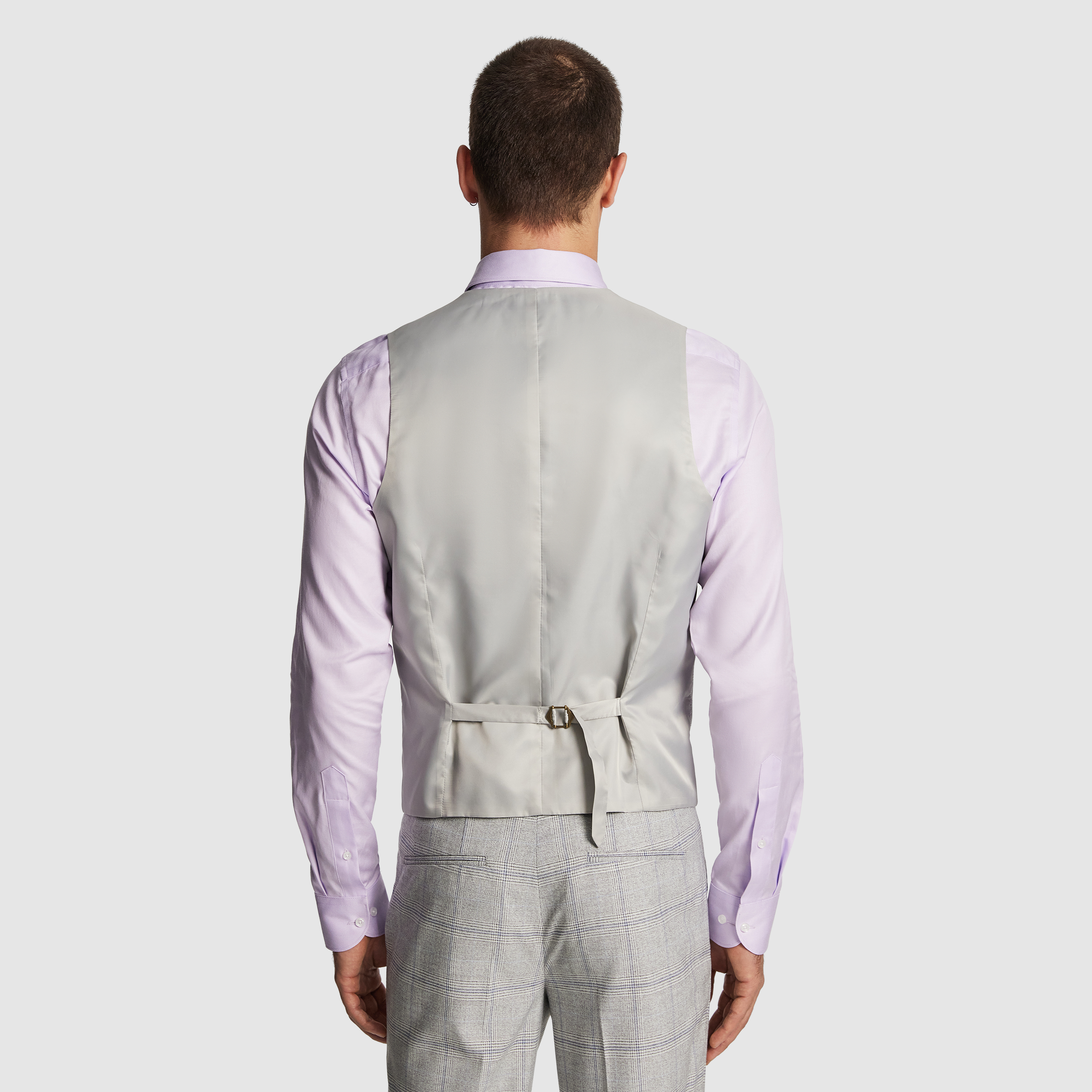 Grey Mentmore Check Waistcoat
