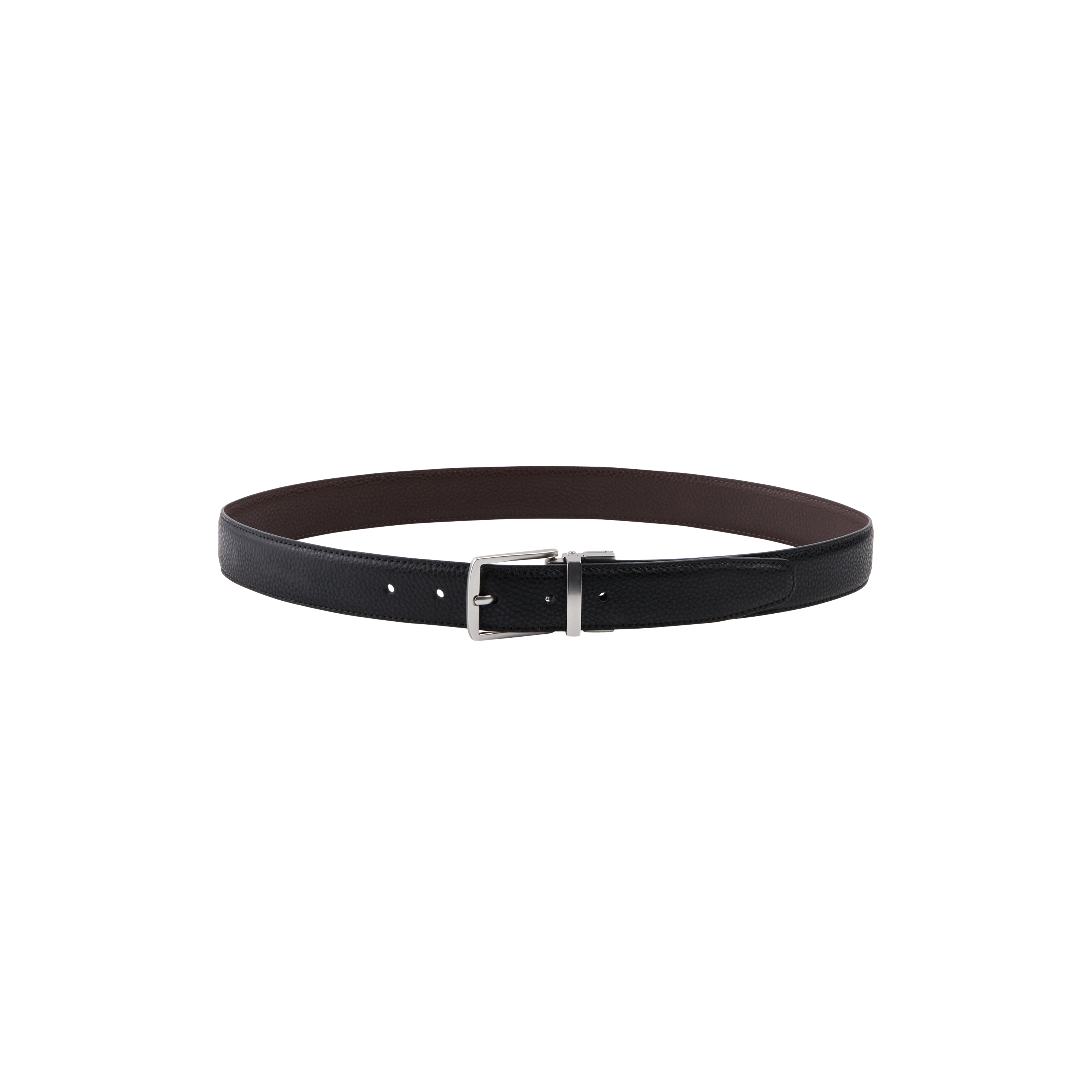 Black/Choc Zayden Pebble Belt