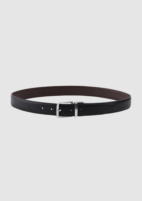 Black/Choc Zayden Pebble Belt