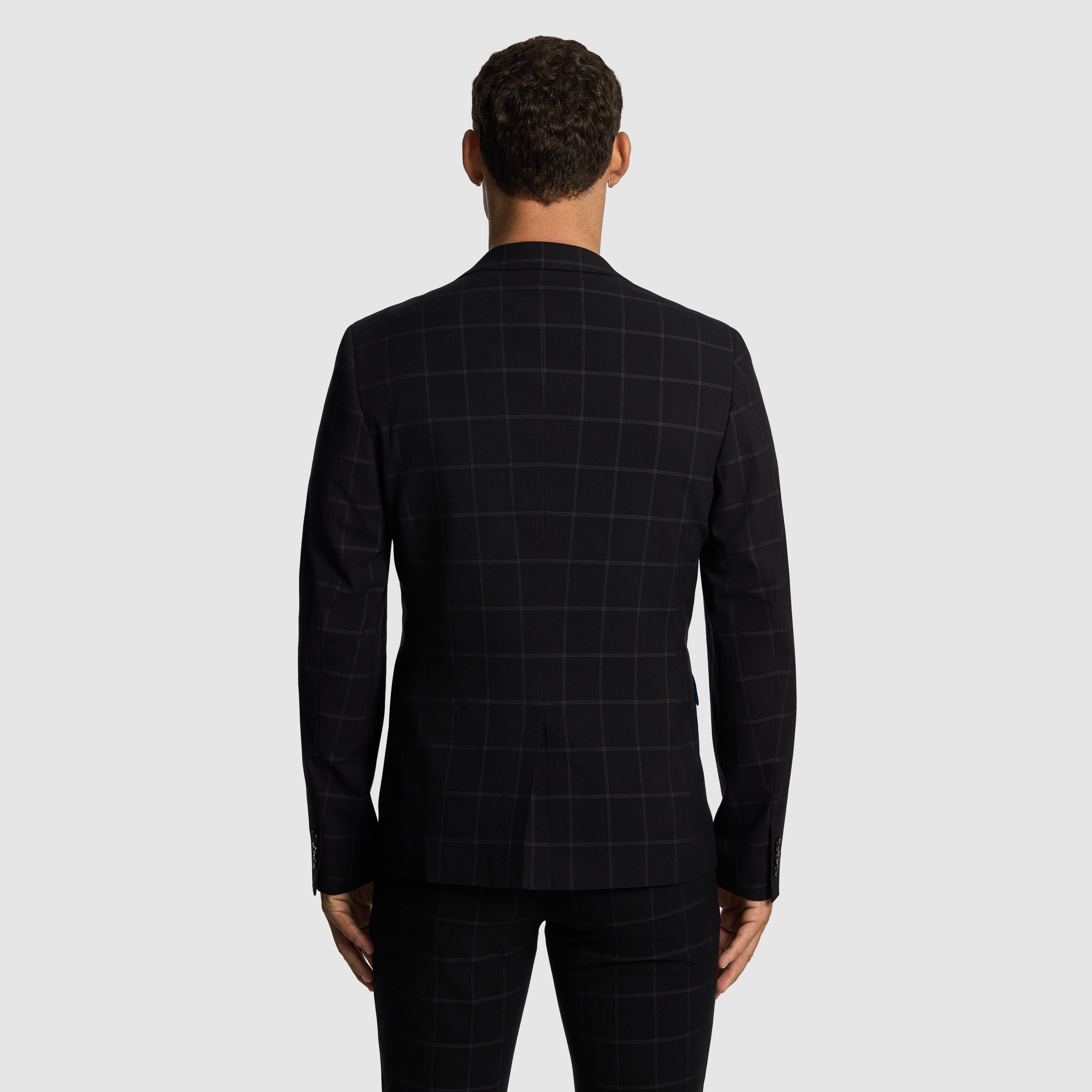 Black Black Loco Check Blazer