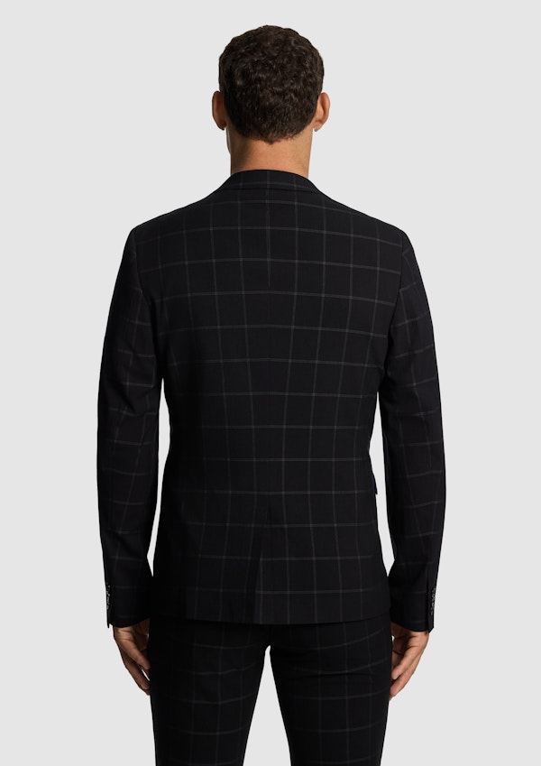 Black Black Loco Check Blazer