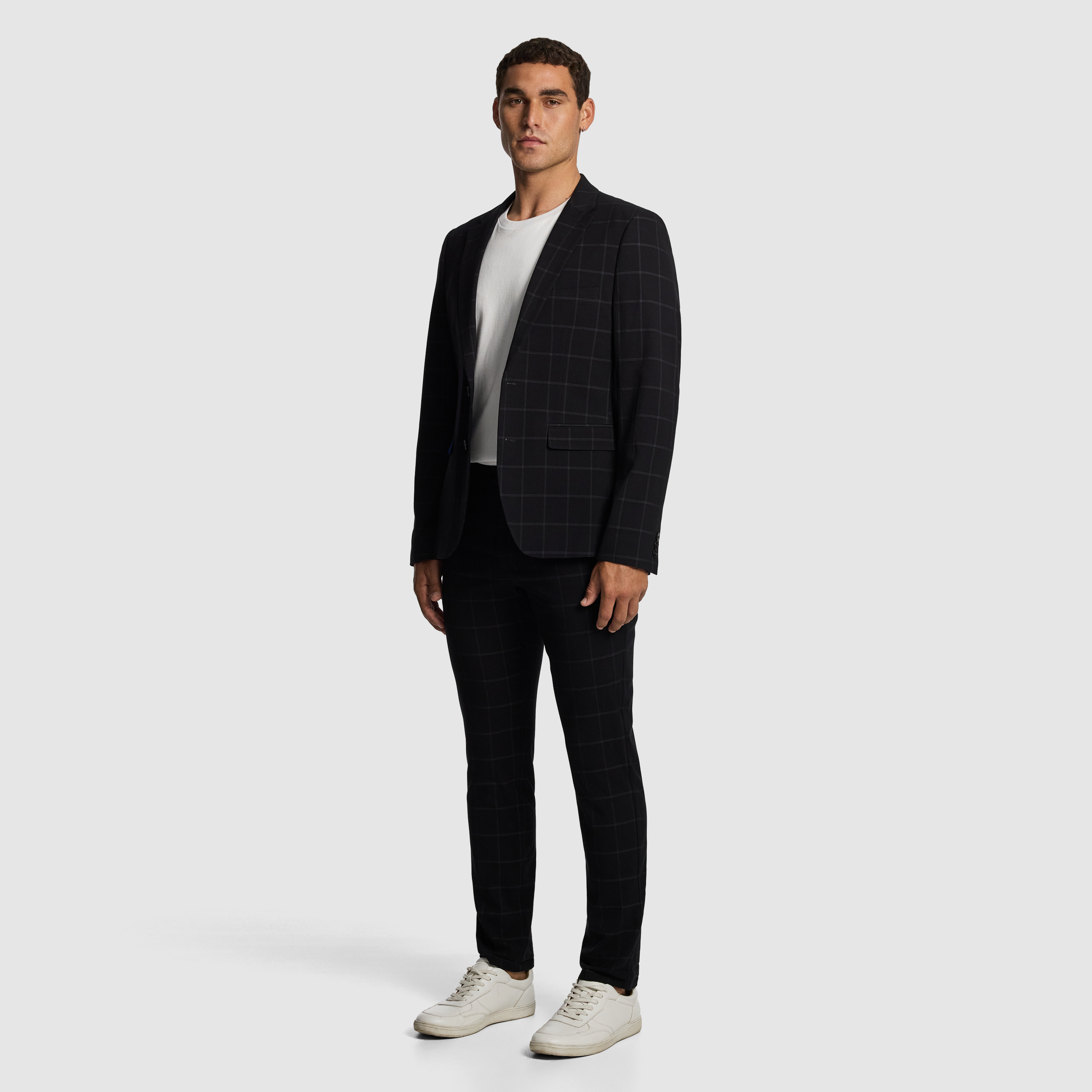Black Black Loco Check Blazer