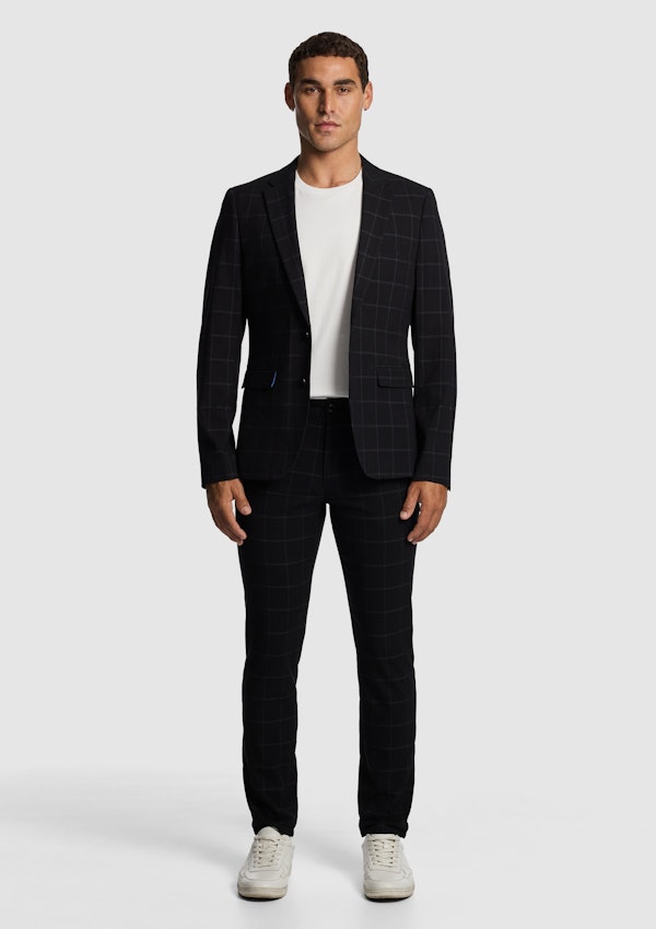 Black Black Loco Check Blazer