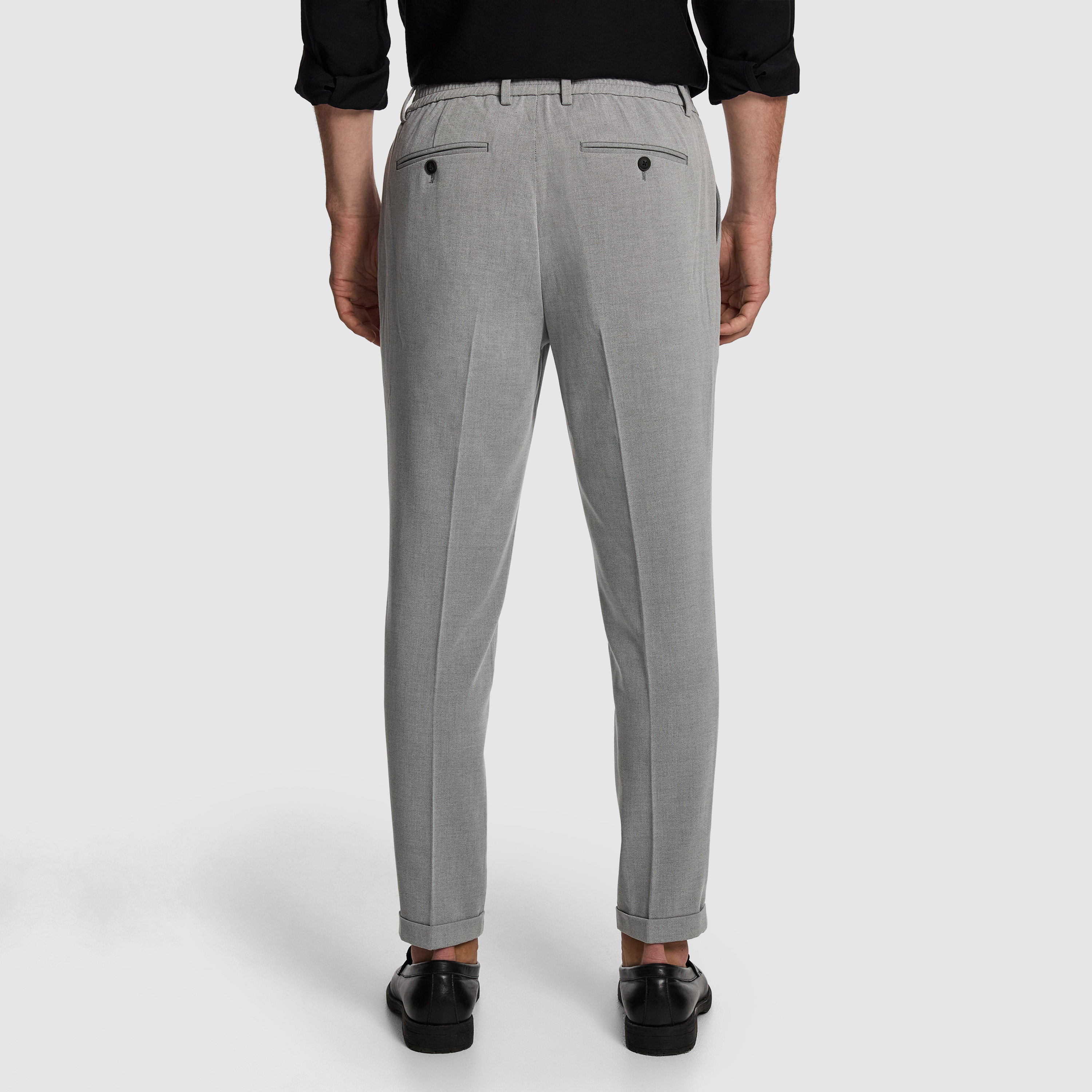 Grey Motion Slim Cropped Chino