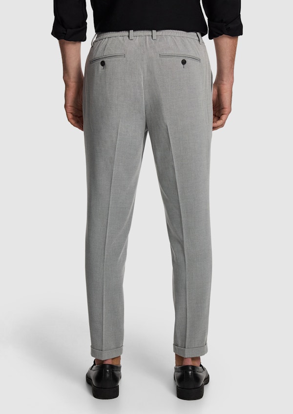 Grey Motion Slim Cropped Chino