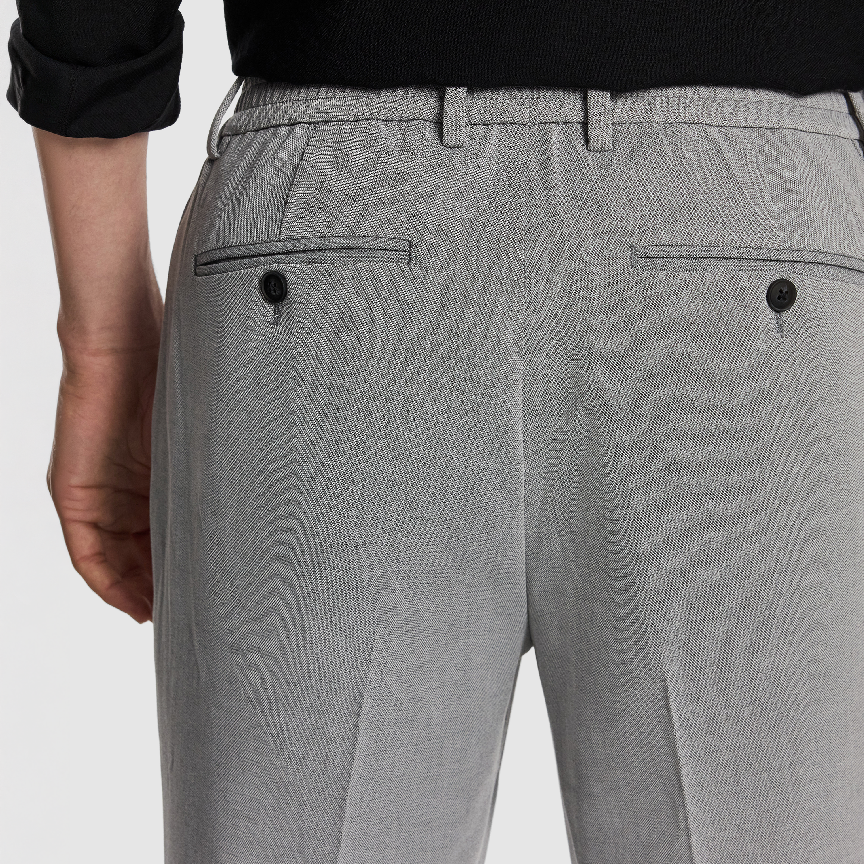 Grey Motion Slim Cropped Chino