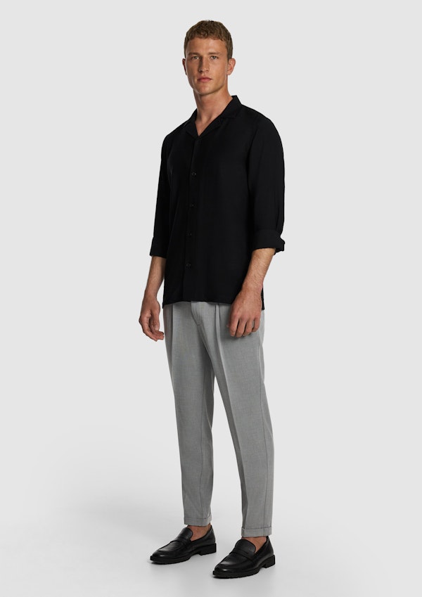 Grey Motion Slim Cropped Chino