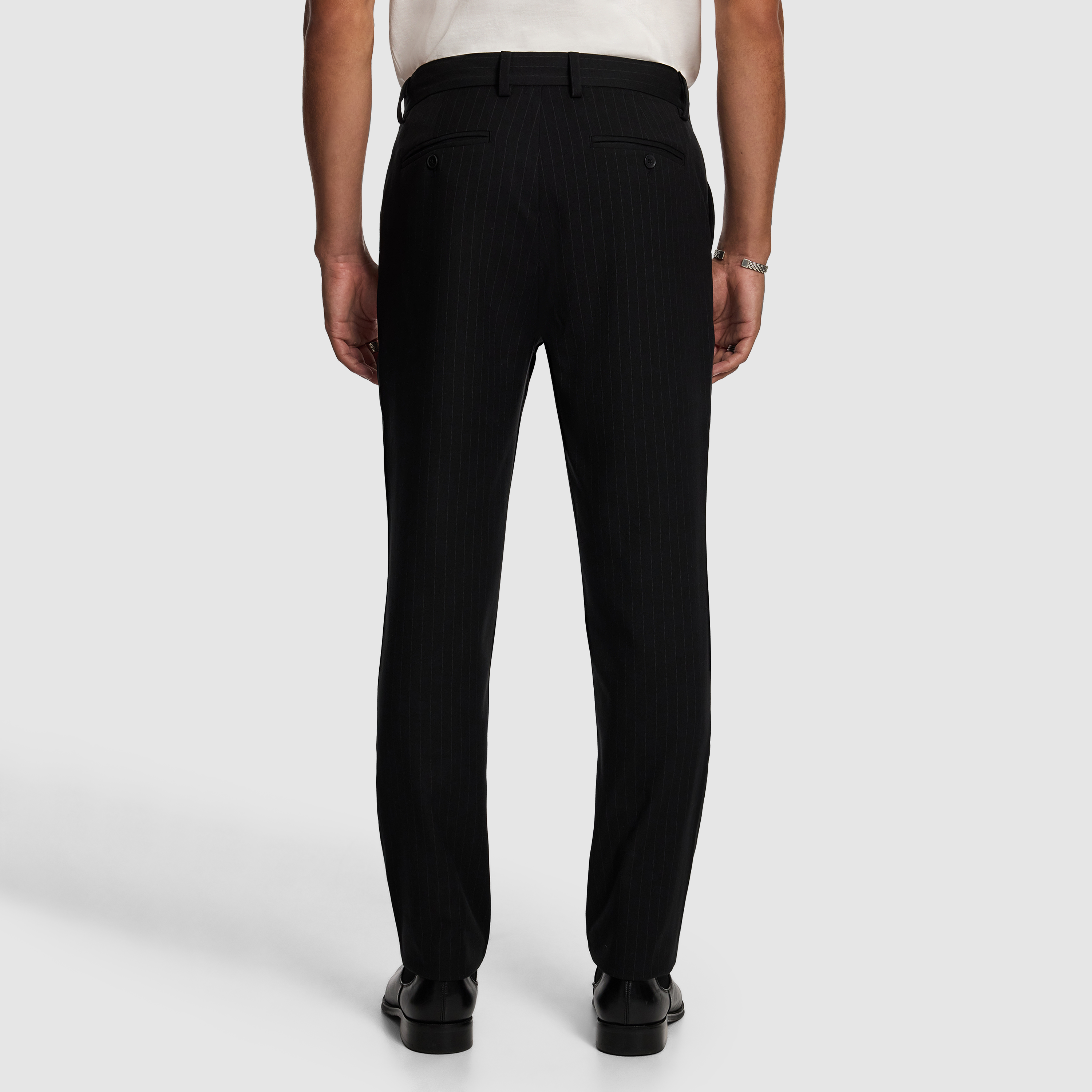 Black Velocity Pinstripe Regular Chino