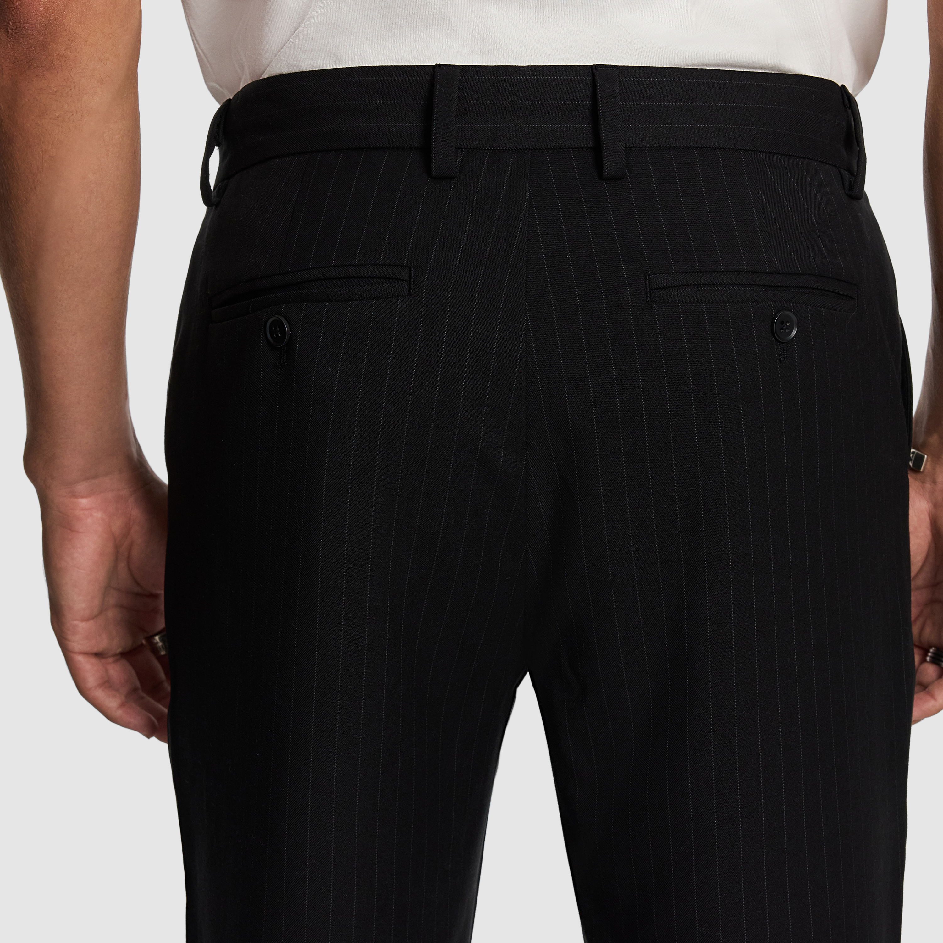Black Velocity Pinstripe Regular Chino