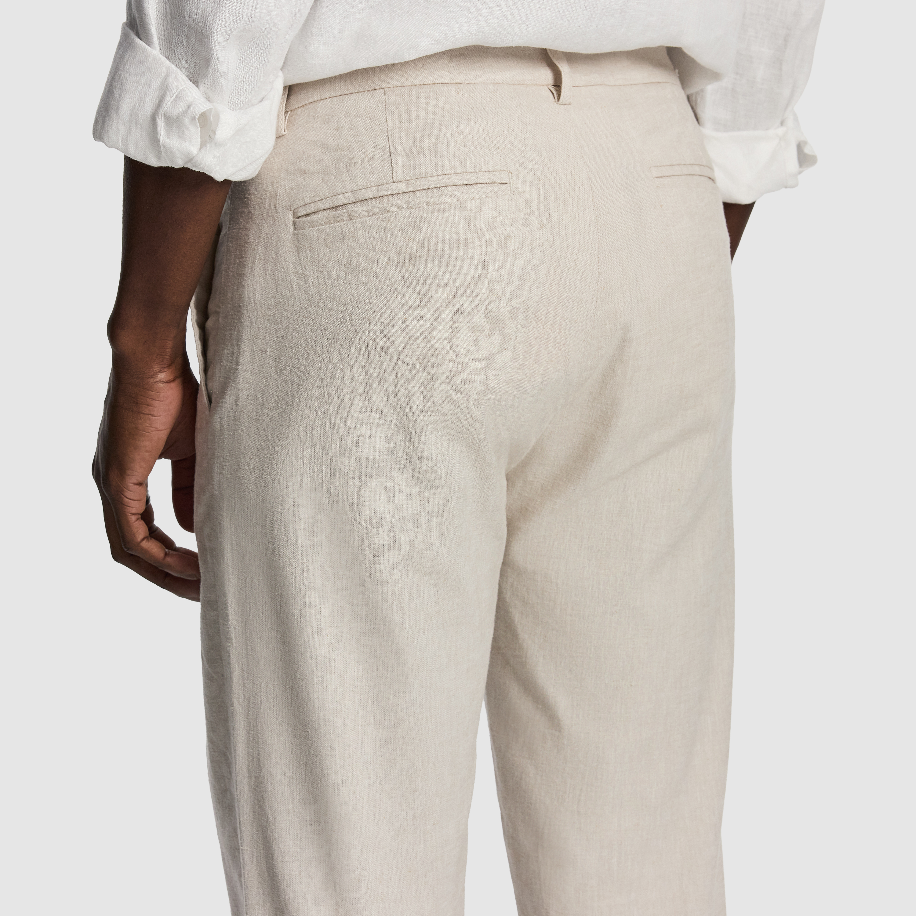 Natural Huxley Relaxed Linen Blend Chino