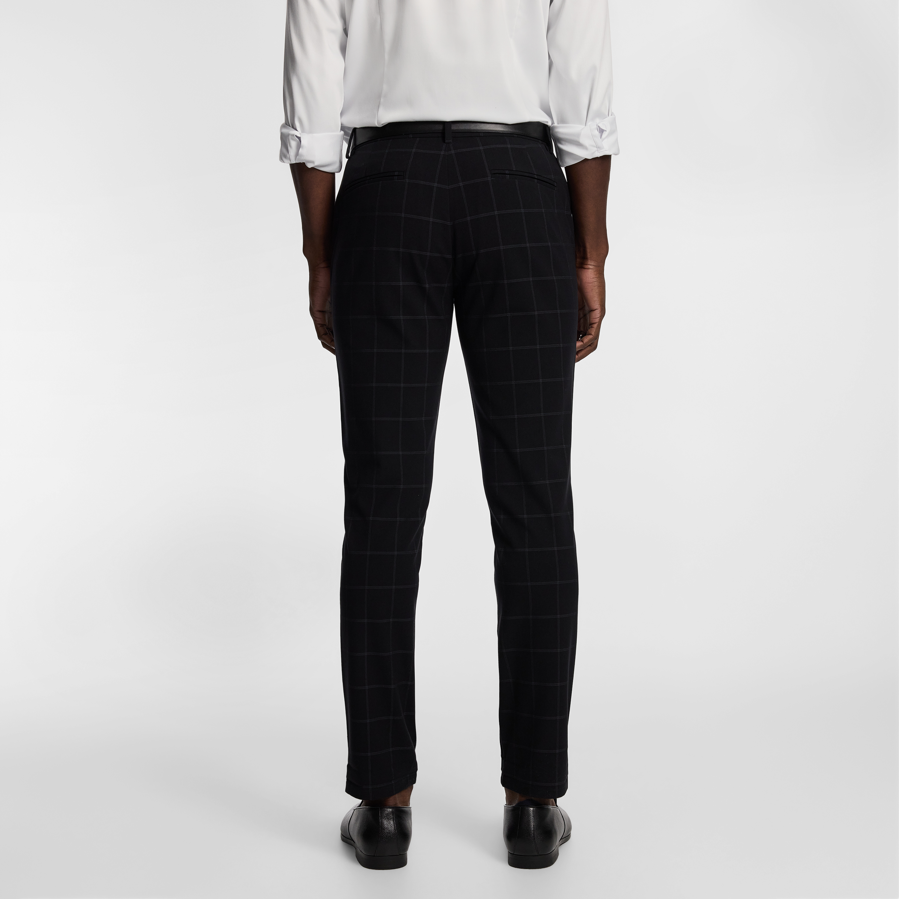 Black Loco Check Slim Chino