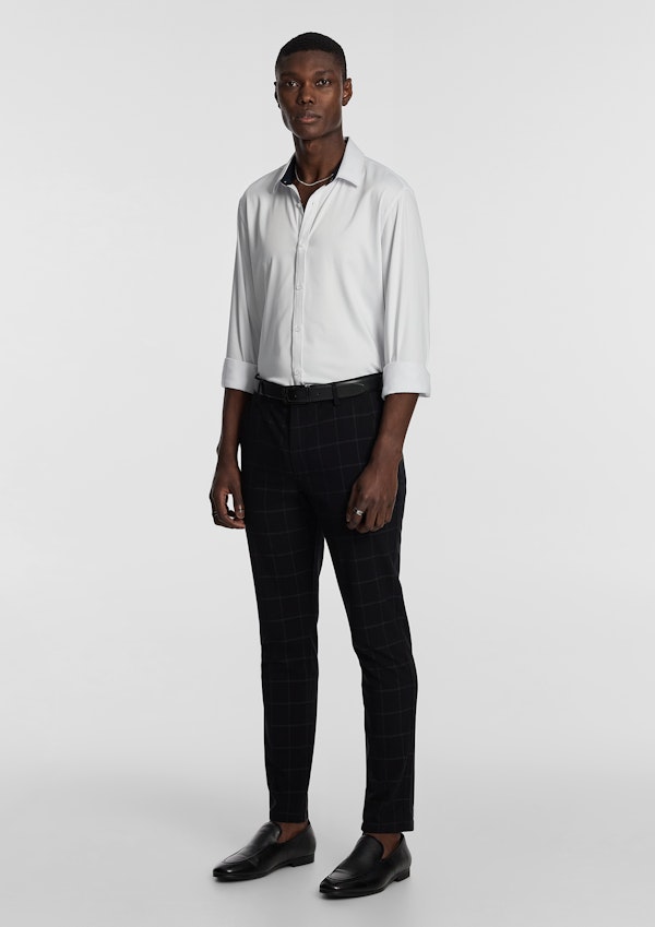 Black Loco Check Slim Chino