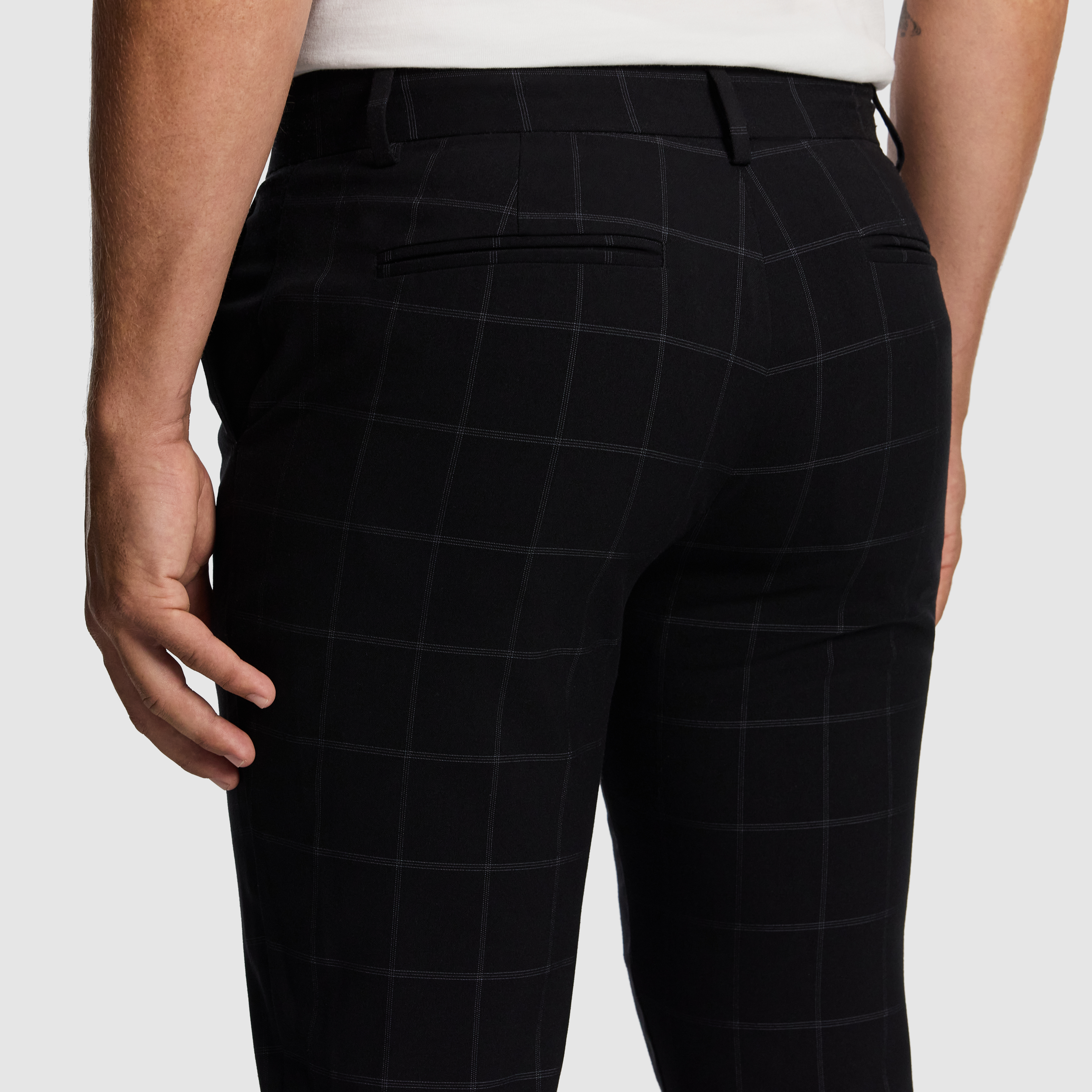 Black Loco Check Slim Chino