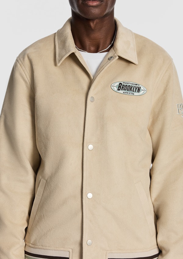 Natural Princeton Varsity Jacket