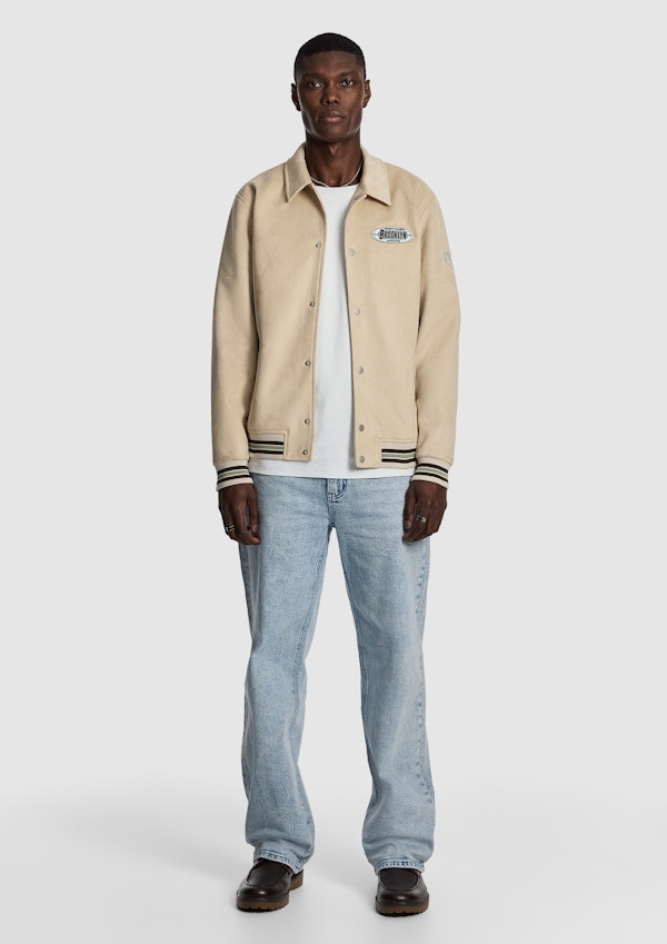 Natural Princeton Varsity Jacket