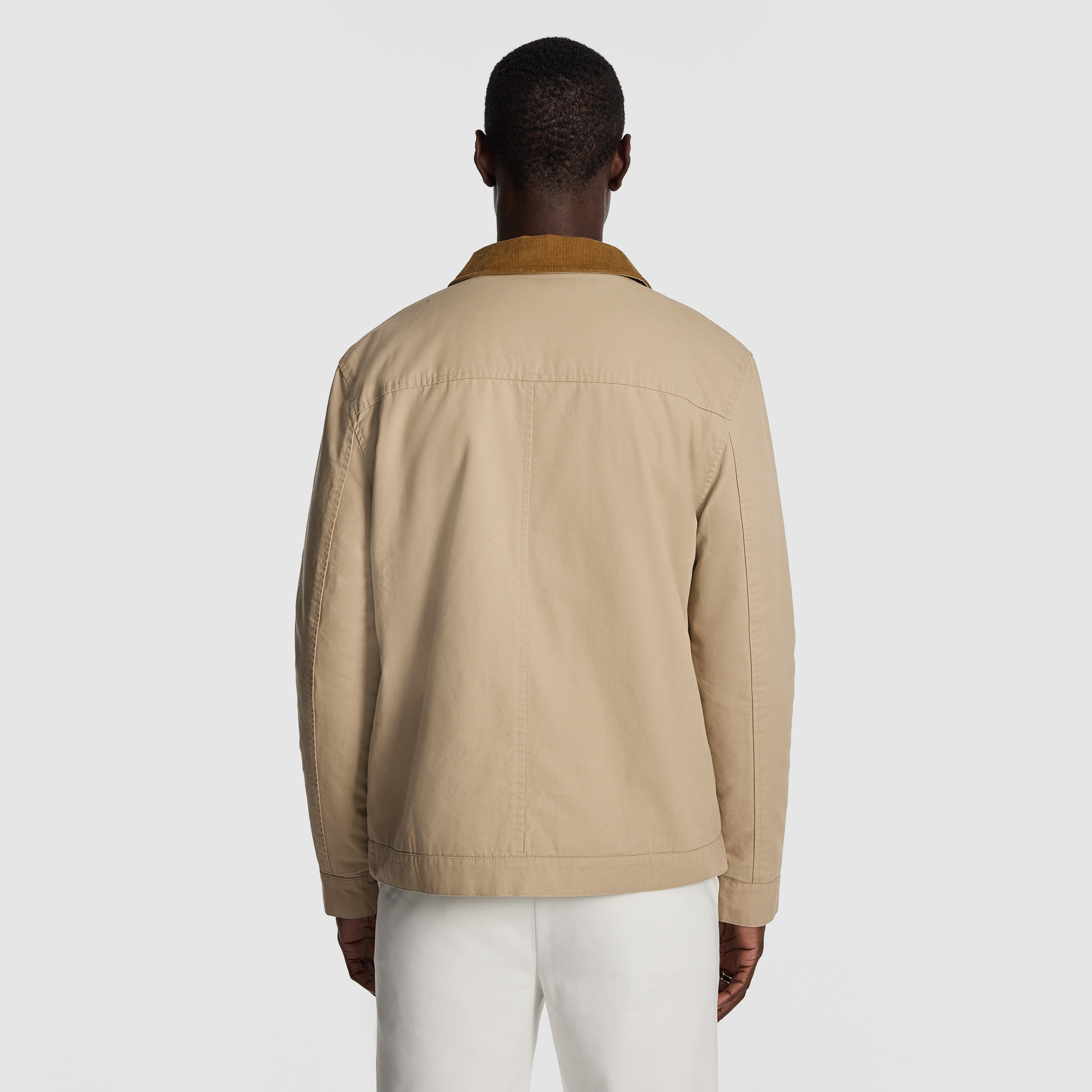 Natural Fraser Contrast Collar Jacket