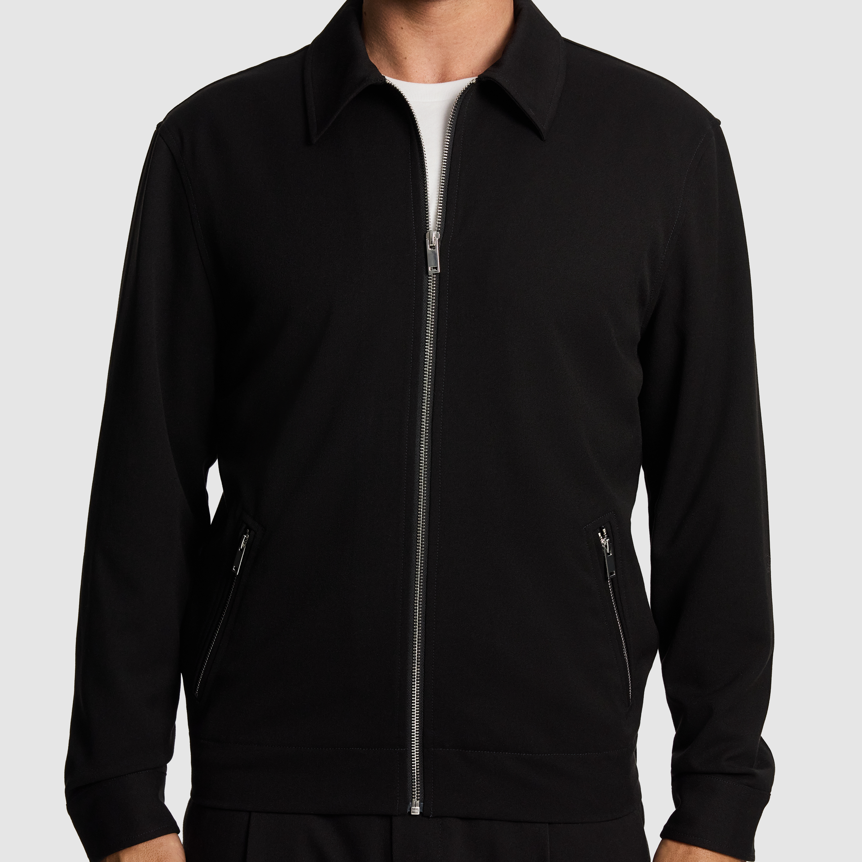 Black Lennox Smart Zip Jacket