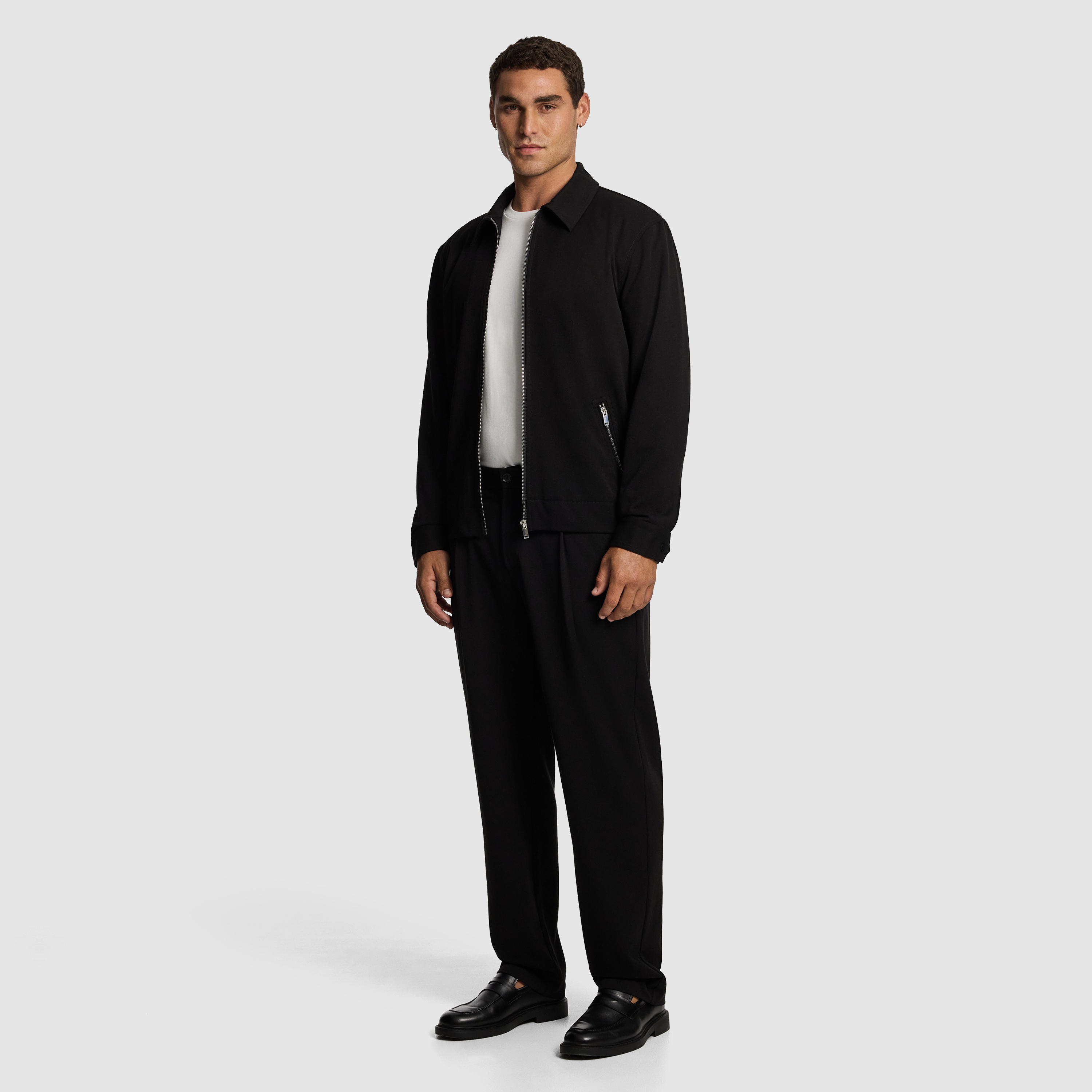 Black Lennox Smart Zip Jacket
