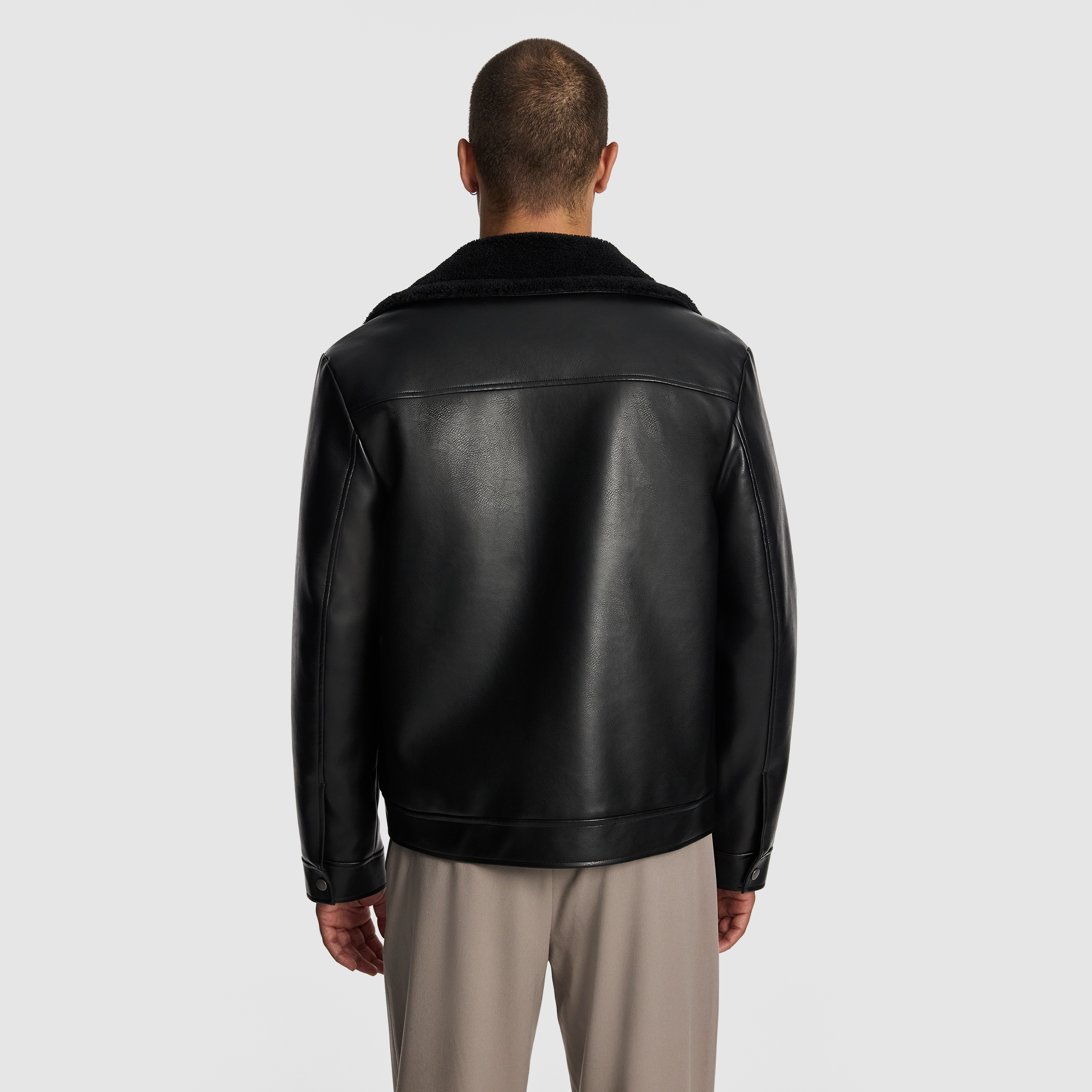 Black Ewan Sherpa Jacket