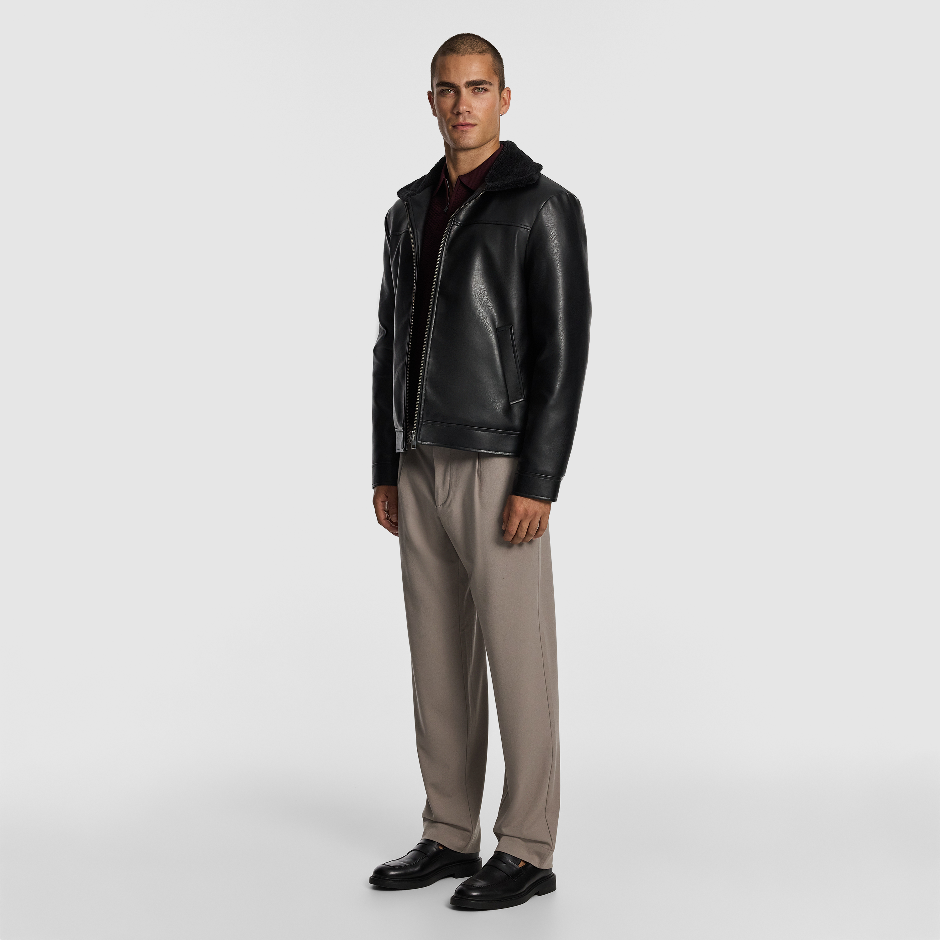 Black Ewan Sherpa Jacket