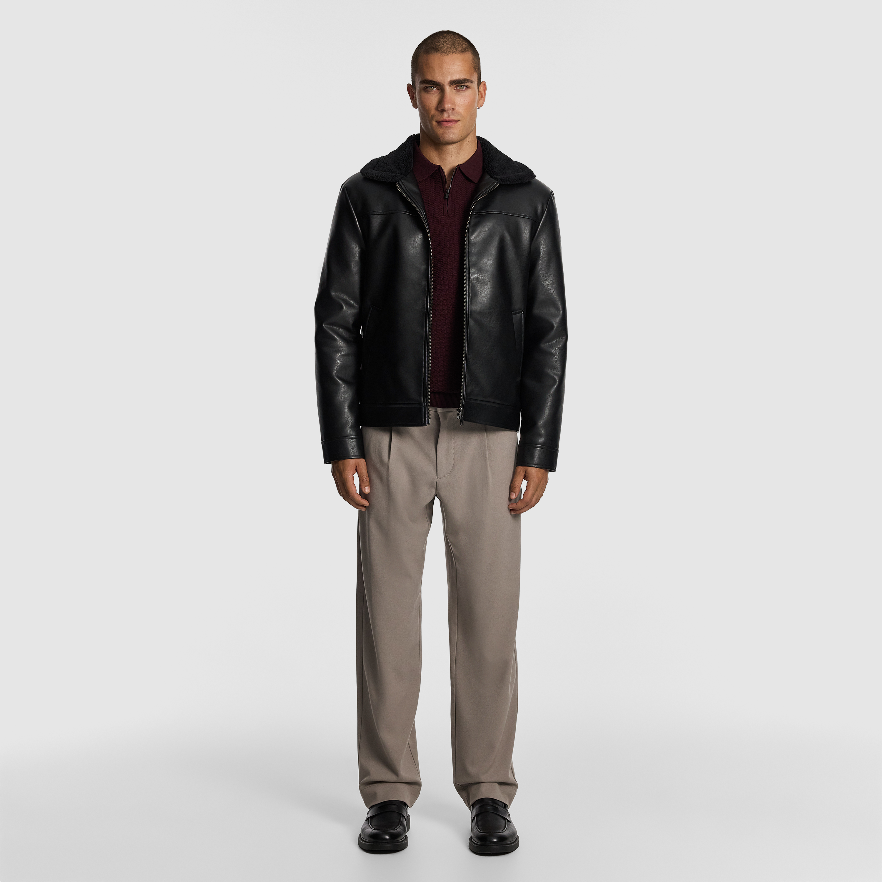 Black Ewan Sherpa Jacket