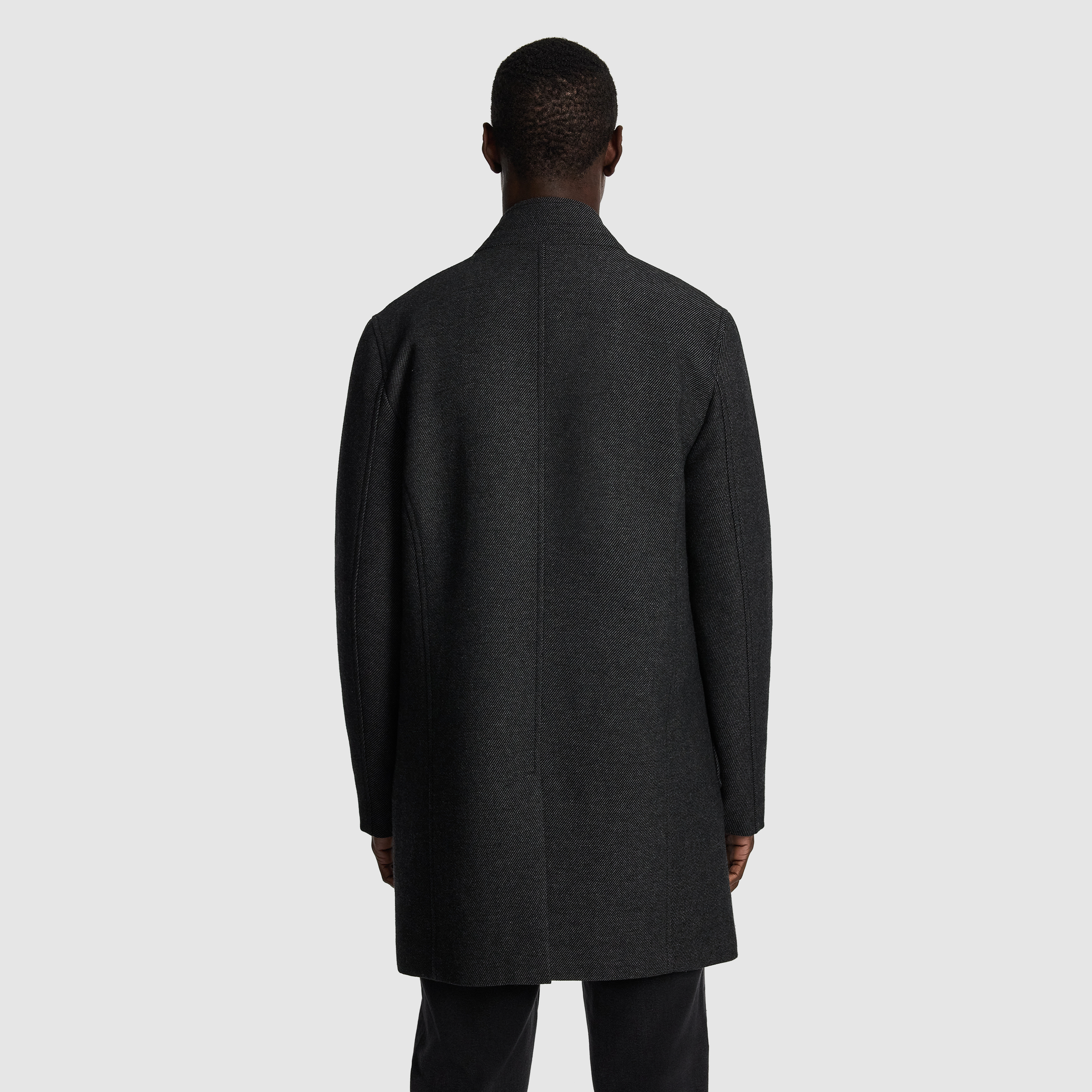 Grey Dominic Twill Coat