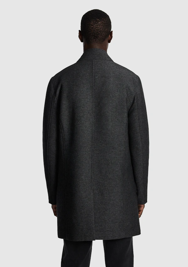 Grey Dominic Twill Coat