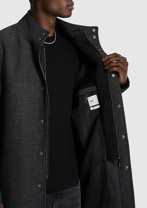Grey Dominic Twill Coat