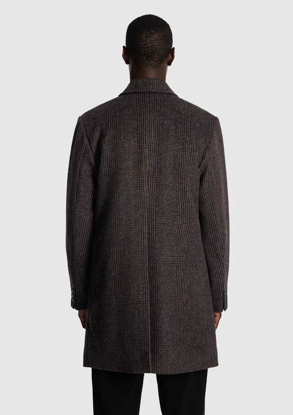 Chocolate Boston Check Duster Coat