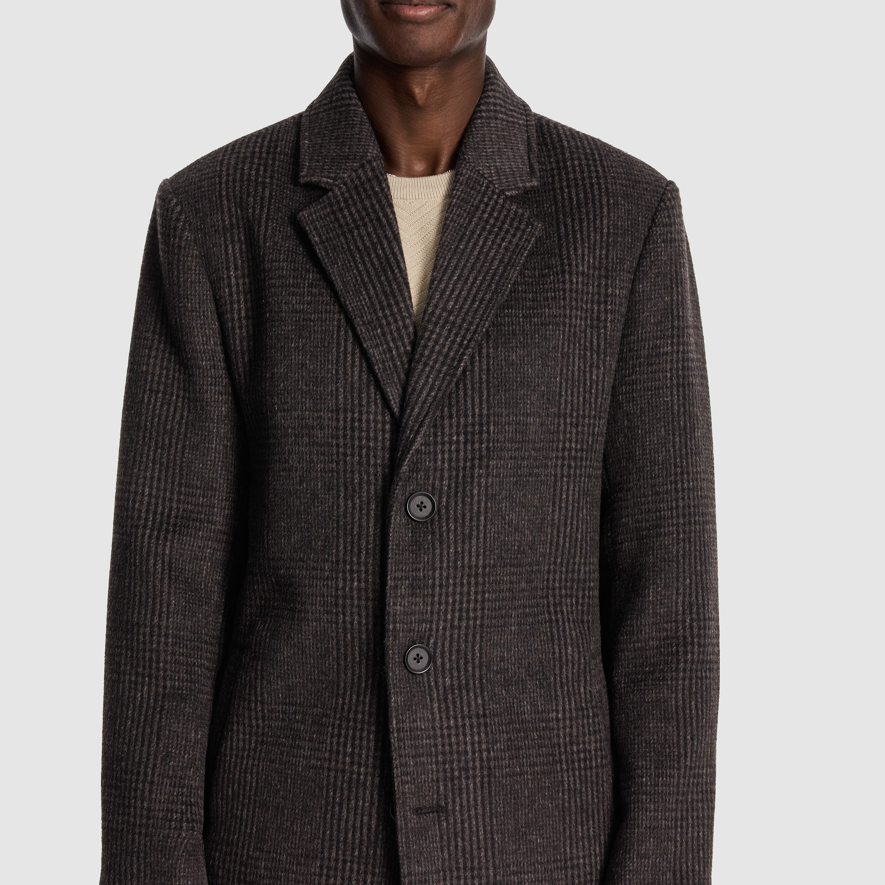 Chocolate Boston Check Duster Coat