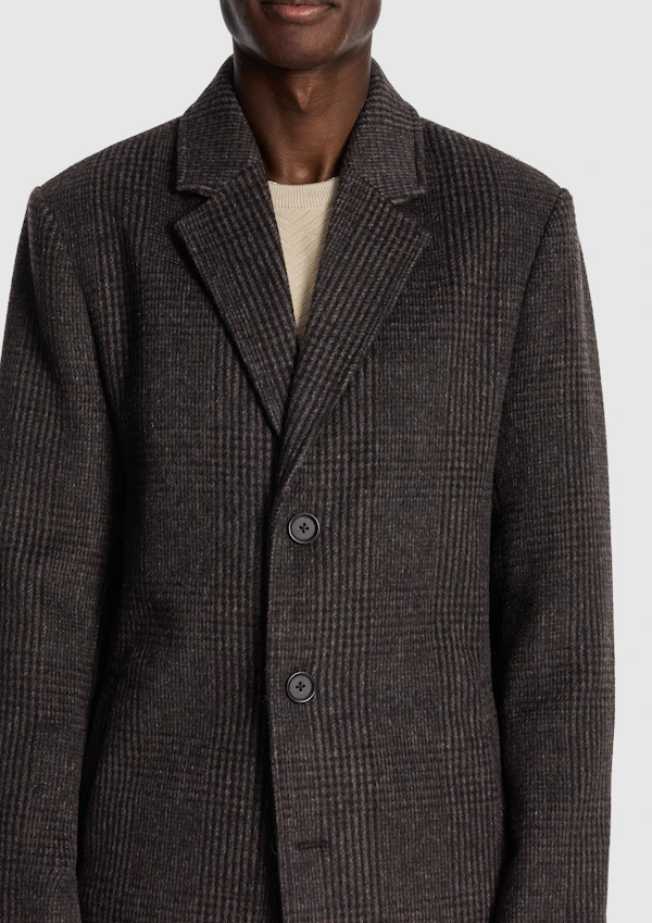 Chocolate Boston Check Duster Coat