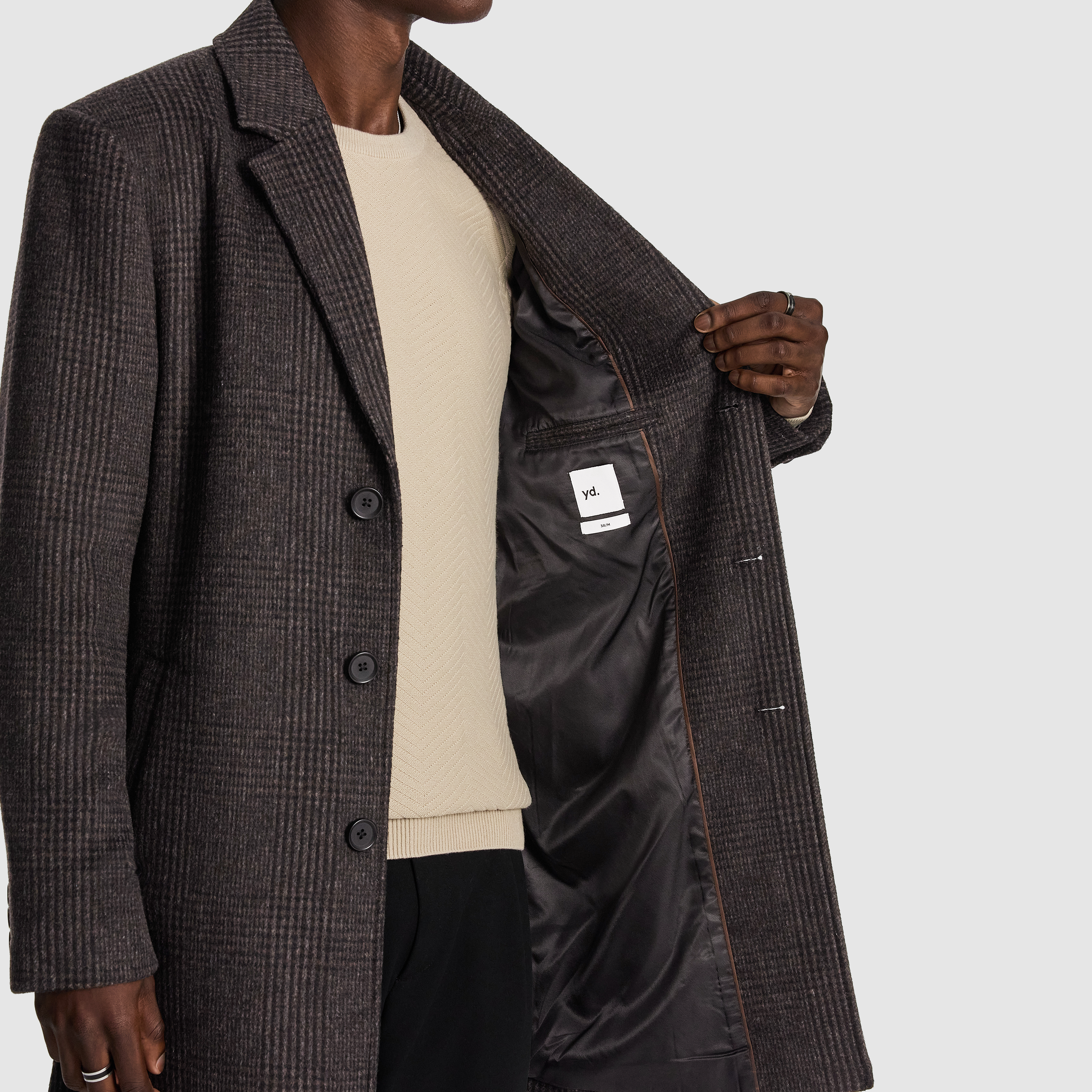 Chocolate Boston Check Duster Coat