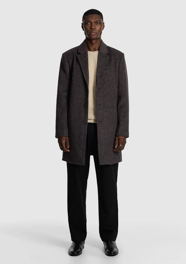 Chocolate Boston Check Duster Coat