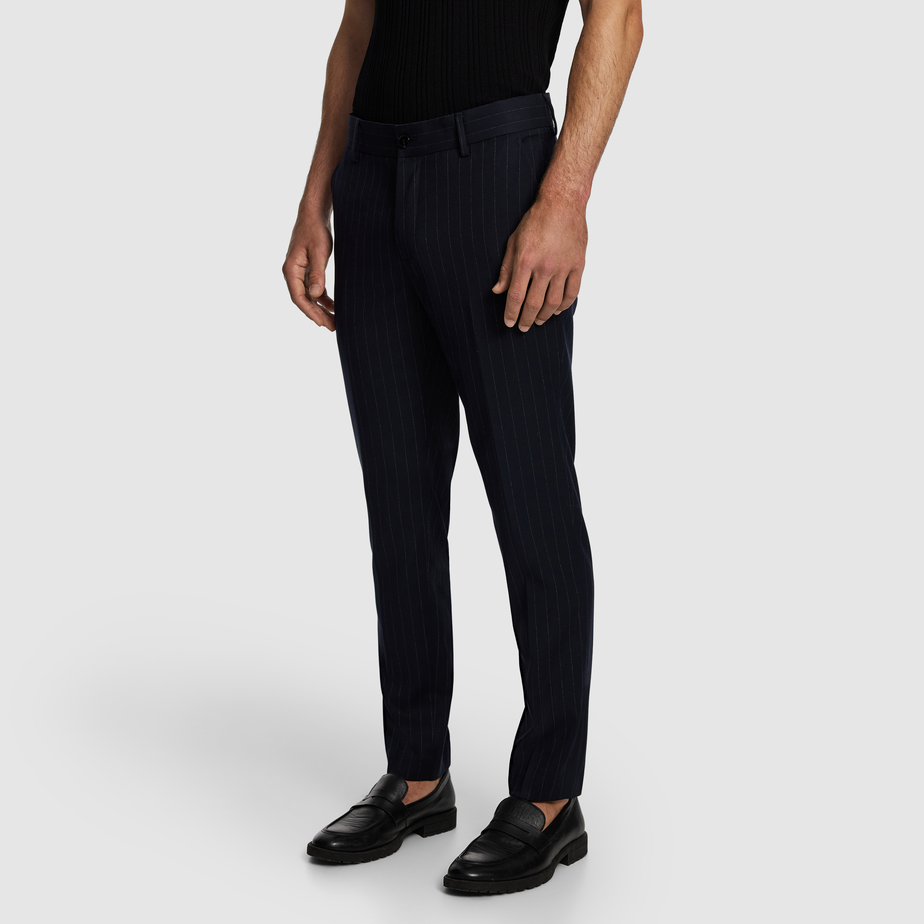 Navy Lorenzo Slim Tapered Dress Pant