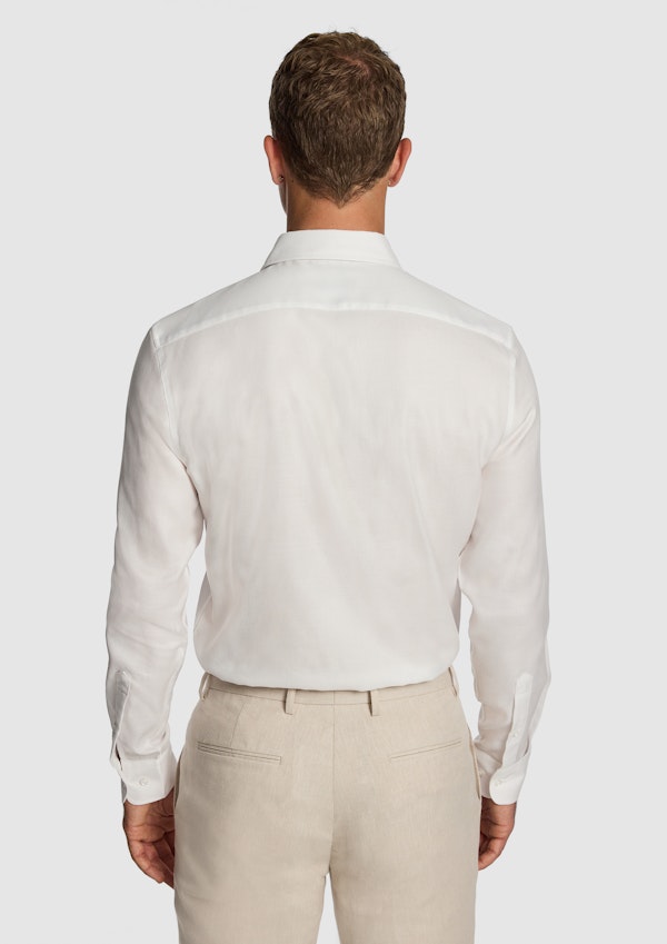White Stirling Slim Stretch Dress Shirt